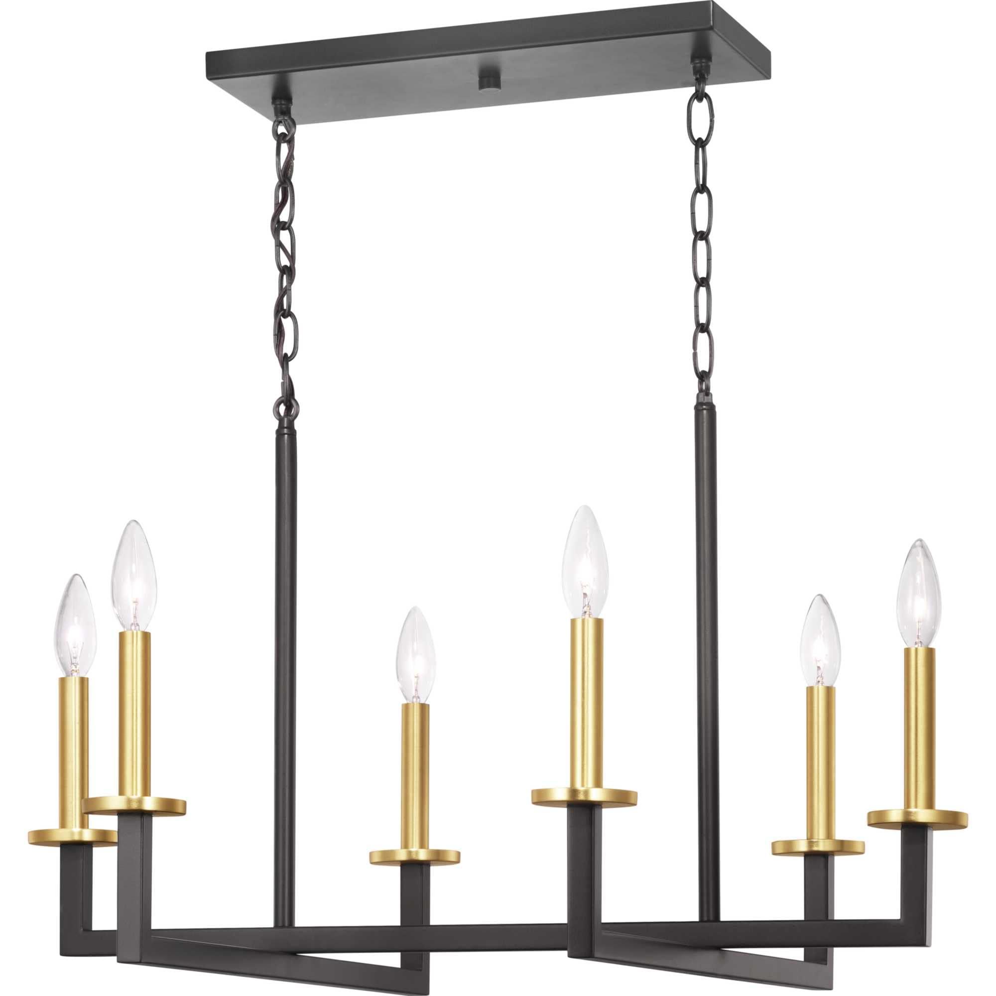 Progress Lighting Blakely 4-Light Black Modern/Contemporary Chandelier
