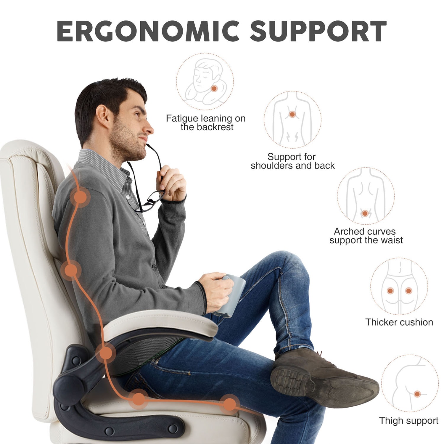 GZMR WF01-GC-V12-PKWH-SP Office-Chairs - View #4