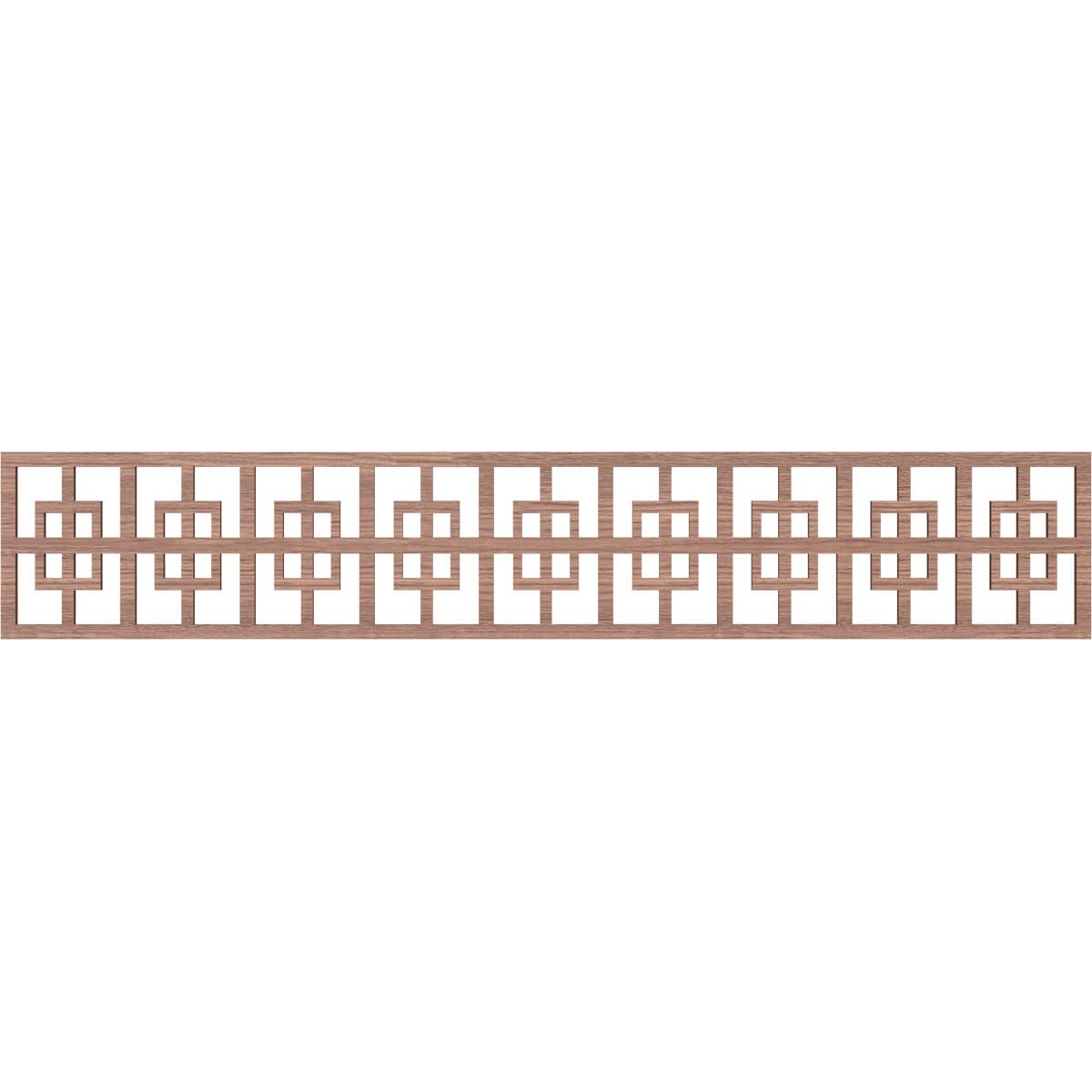 Ekena Millwork MLDA08X46CMBWA Cambridge Fretwork Flat Trim 8-in x 3.89-ft Walnut Brown Unfinished 2157510 Pierced Wall Panel Moulding
