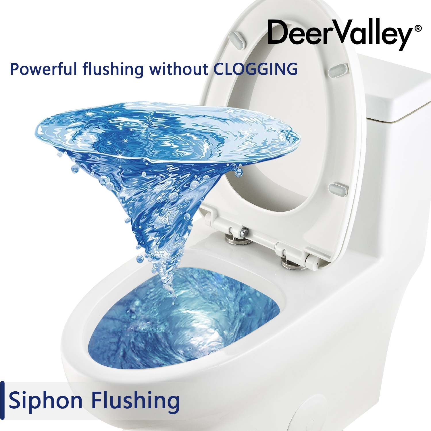 White Ceramic Elongated Dual Flush High Efficiency Toilet