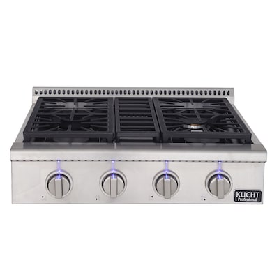 Kucht Professional 30-in 4 Burners Stainless Steel Gas Cooktop Lowes.com