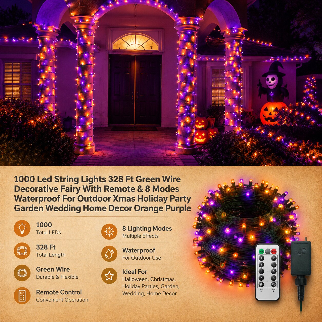 WZK 253111045518 Halloween-String-Lights - View #2