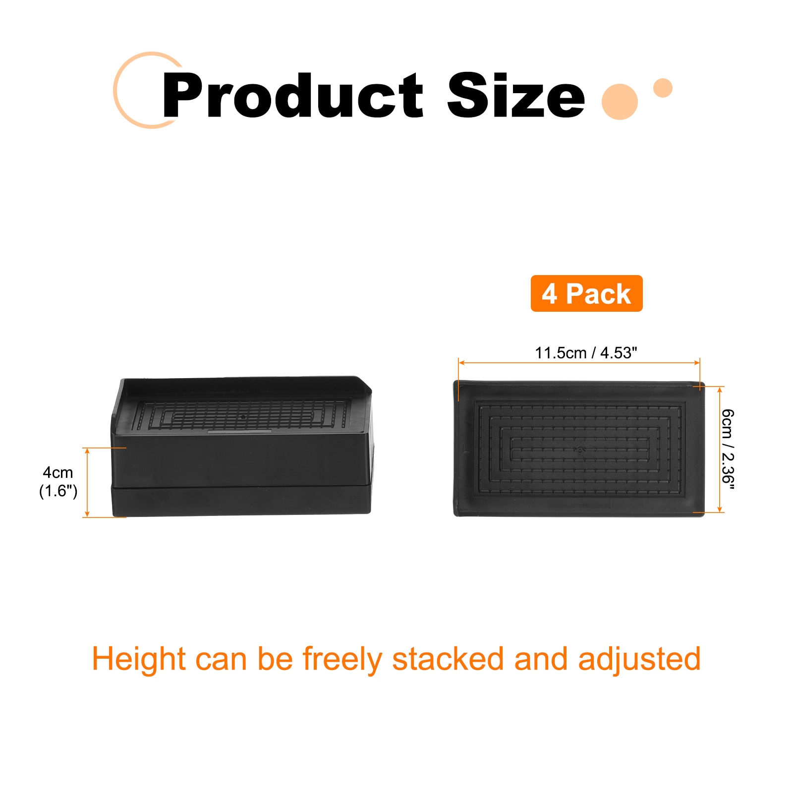 Unique Bargains S26042000UX4346 Bed-Risers - View #2