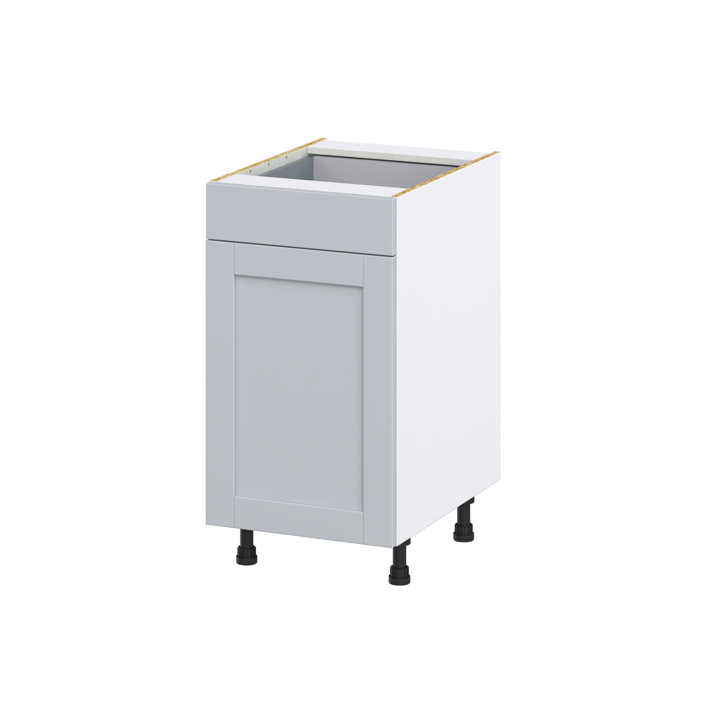 Hugo&Borg Charlesberg 24-in W x 34.5-in H x 25-in D Gray 1-Drawer Pull-out Cabinet Base Fully Assembled Cabinet (Recessed Panel Style)