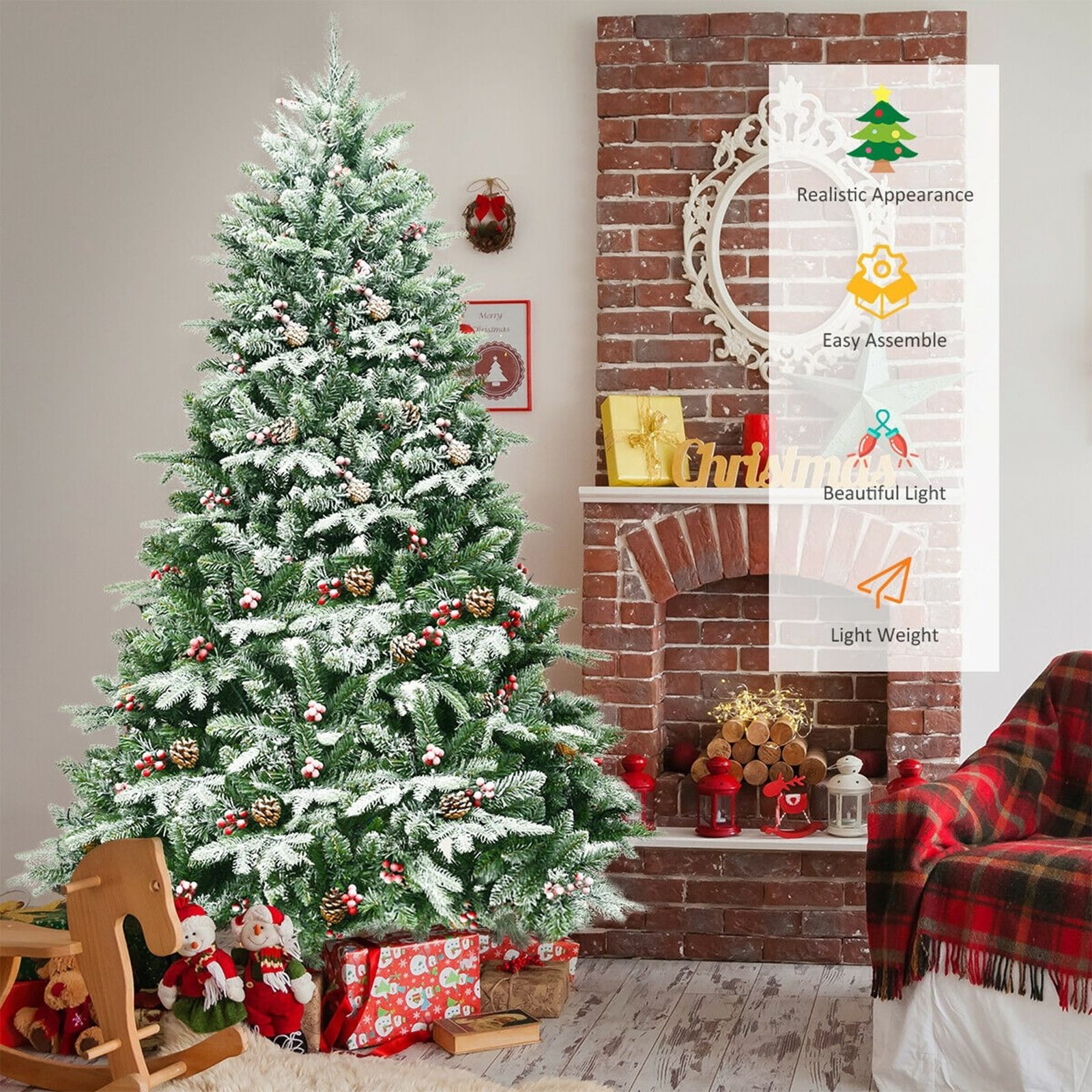 WELLFOR CM-HPY-22836US Artificial-Christmas-Trees - View #6