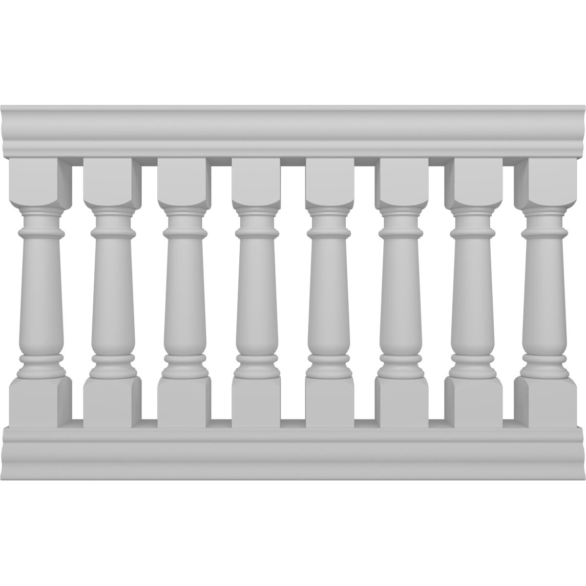 Ekena Millwork BALK42X060WEA FiberThane 5-Feet x 42-Inches Wellington Fiberglass Deck Rail Kit