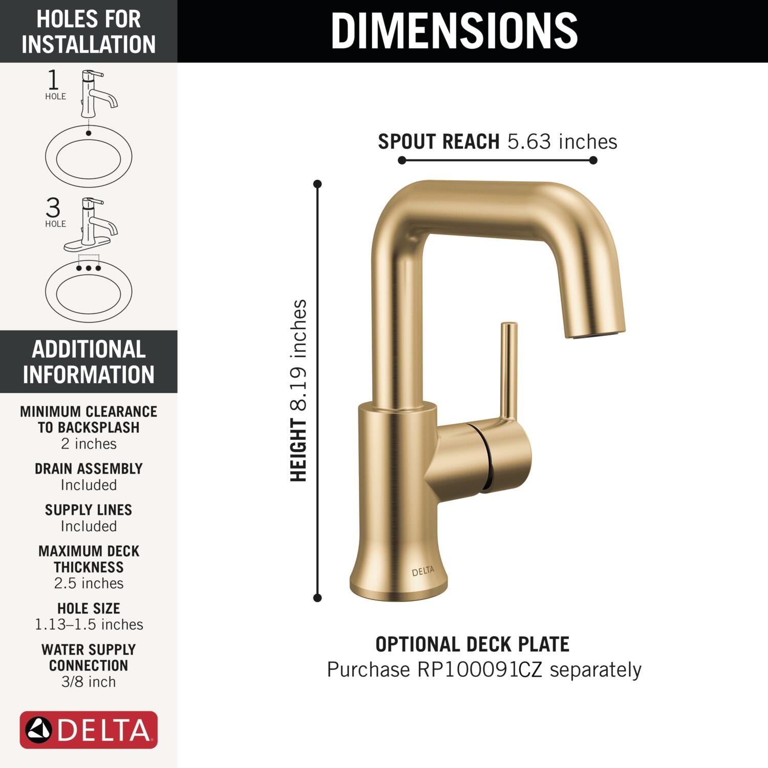 Delta 554HAR-CZ-DST Lavatory-Faucets - View #5