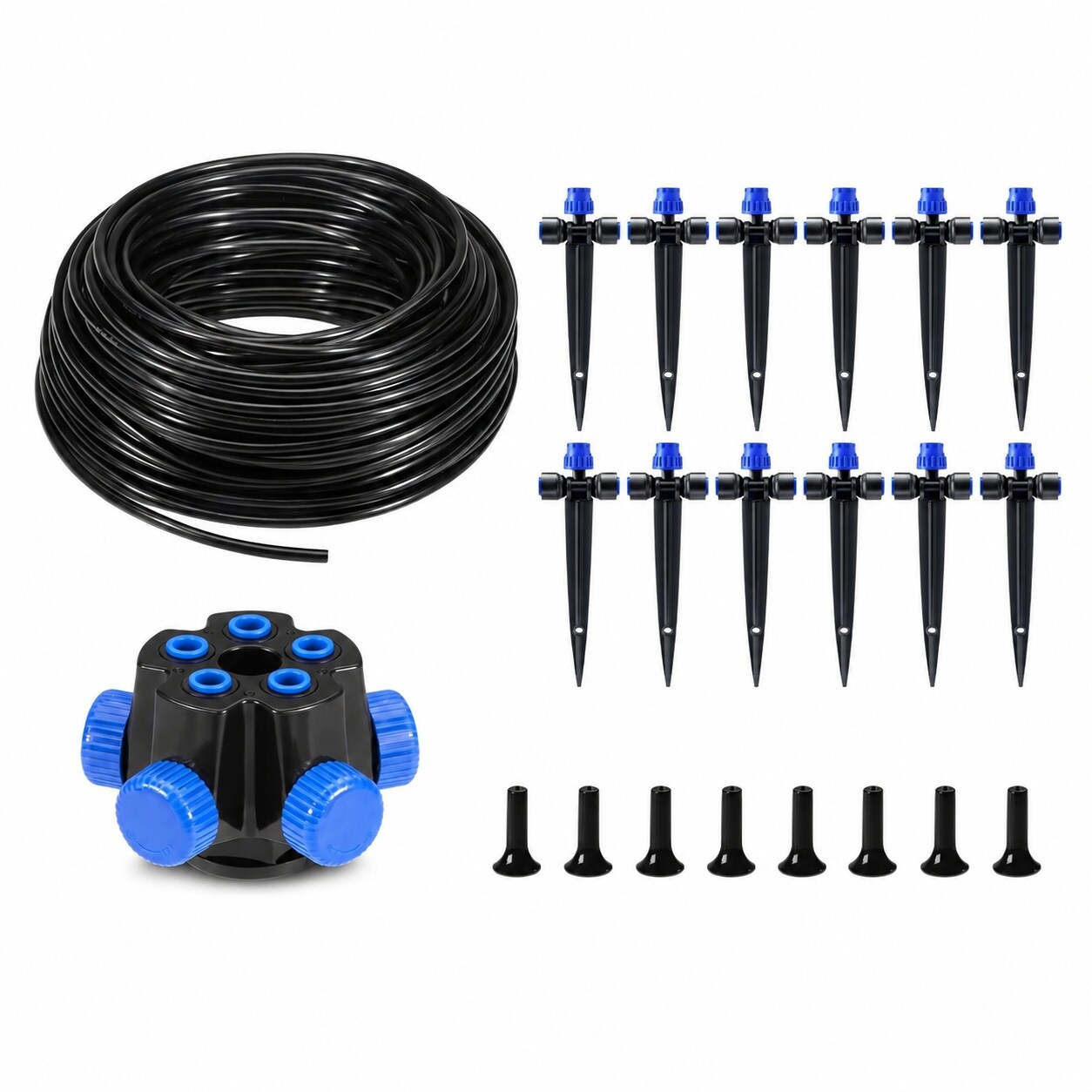 Etokfoks  50FT Automatic Drip Irrigation Kit with 5 Way Quick Connector Adjustable Drippers Watering System 1 Kit