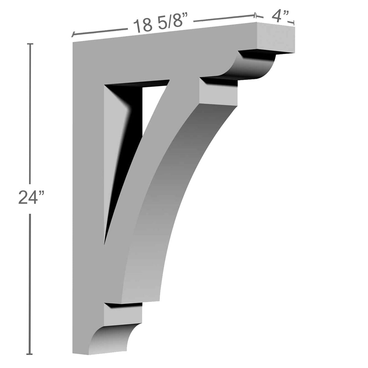 Ekena Millwork BKT04X18X24RI Exterior-Brackets-Braces - View #2