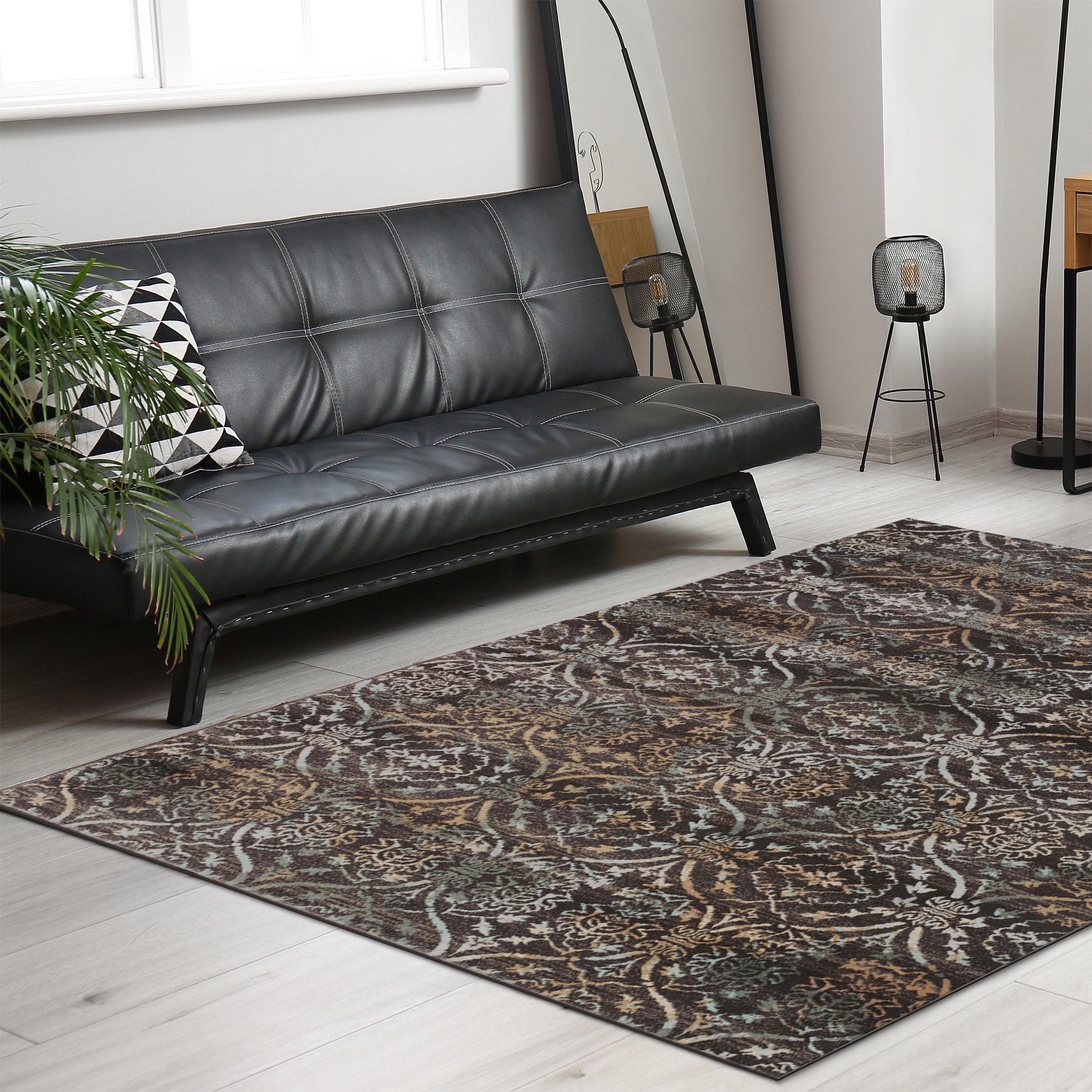 Radici USA 3746/1031/BROWN Pisa 5 x 8 (ft) Polypropylene Brown Rectangular Indoor Abstract Bohemian/Eclectic Area rug