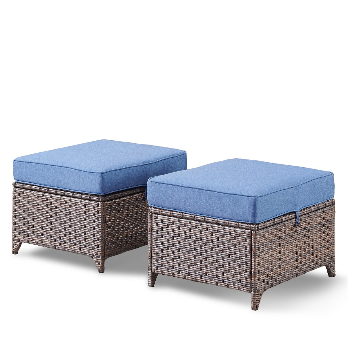 Rilyson Skinny 2 -Pack Brown Steel Ottoman