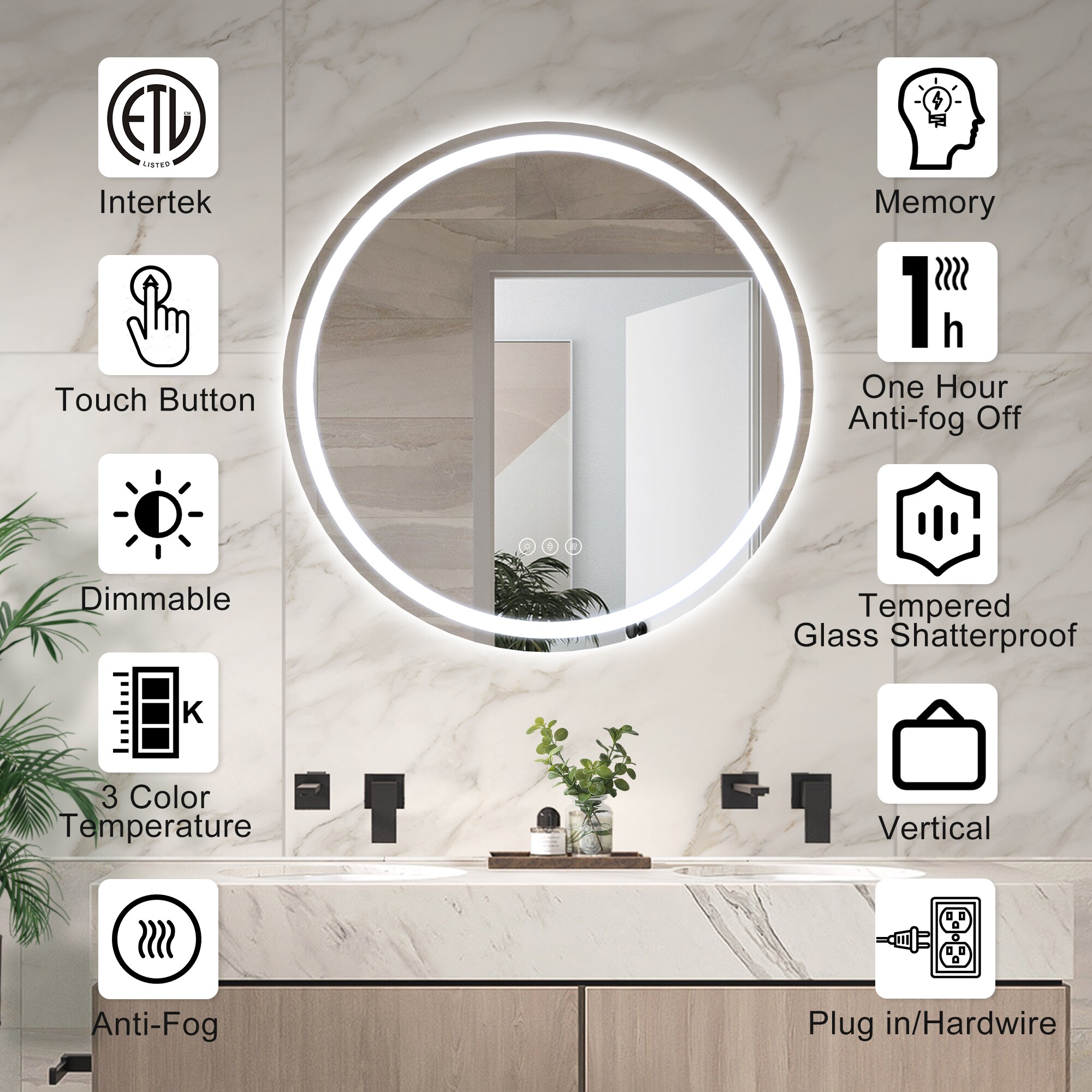 Maxax MR02-24 Framed-Bath-Mirrors - View #3