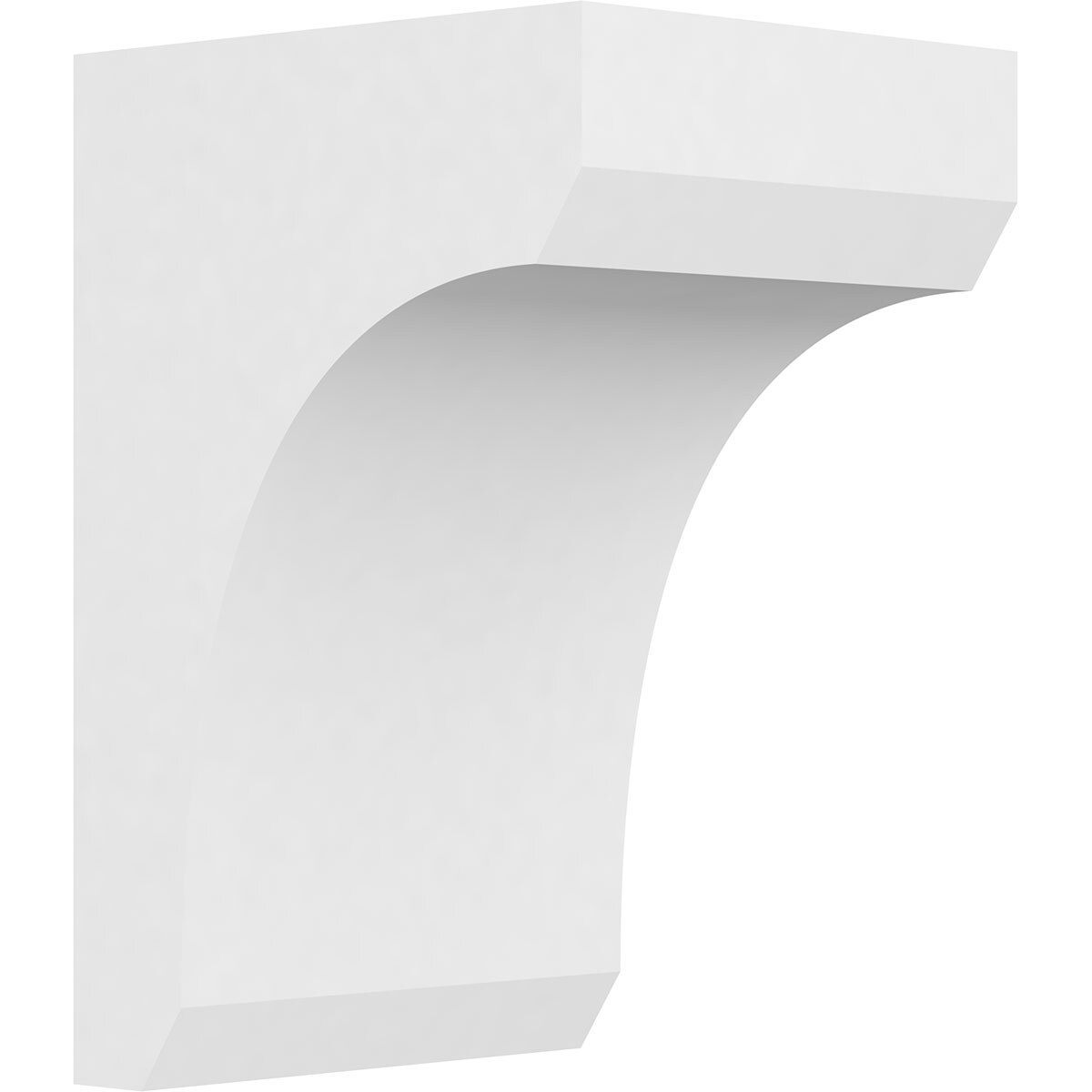 Ekena Millwork CORP07X08X12LGY 7-in x 8-in x 12-in Standard legacy Unfinished White PVC Paintable Corbel