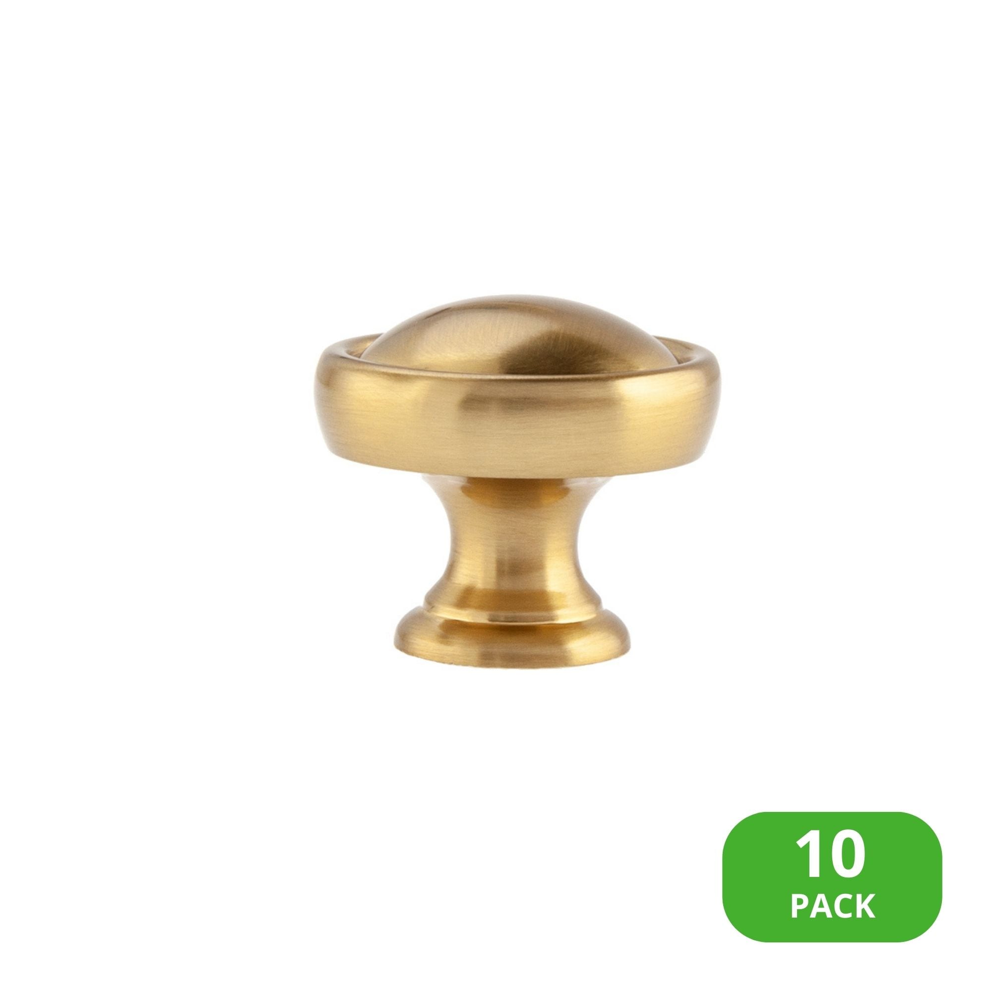 Sumner Street Home Hardware RL005170VP Grayson 1-1/8-in Satin Brass Round Transitional Cabinet Knob 10 -Pack