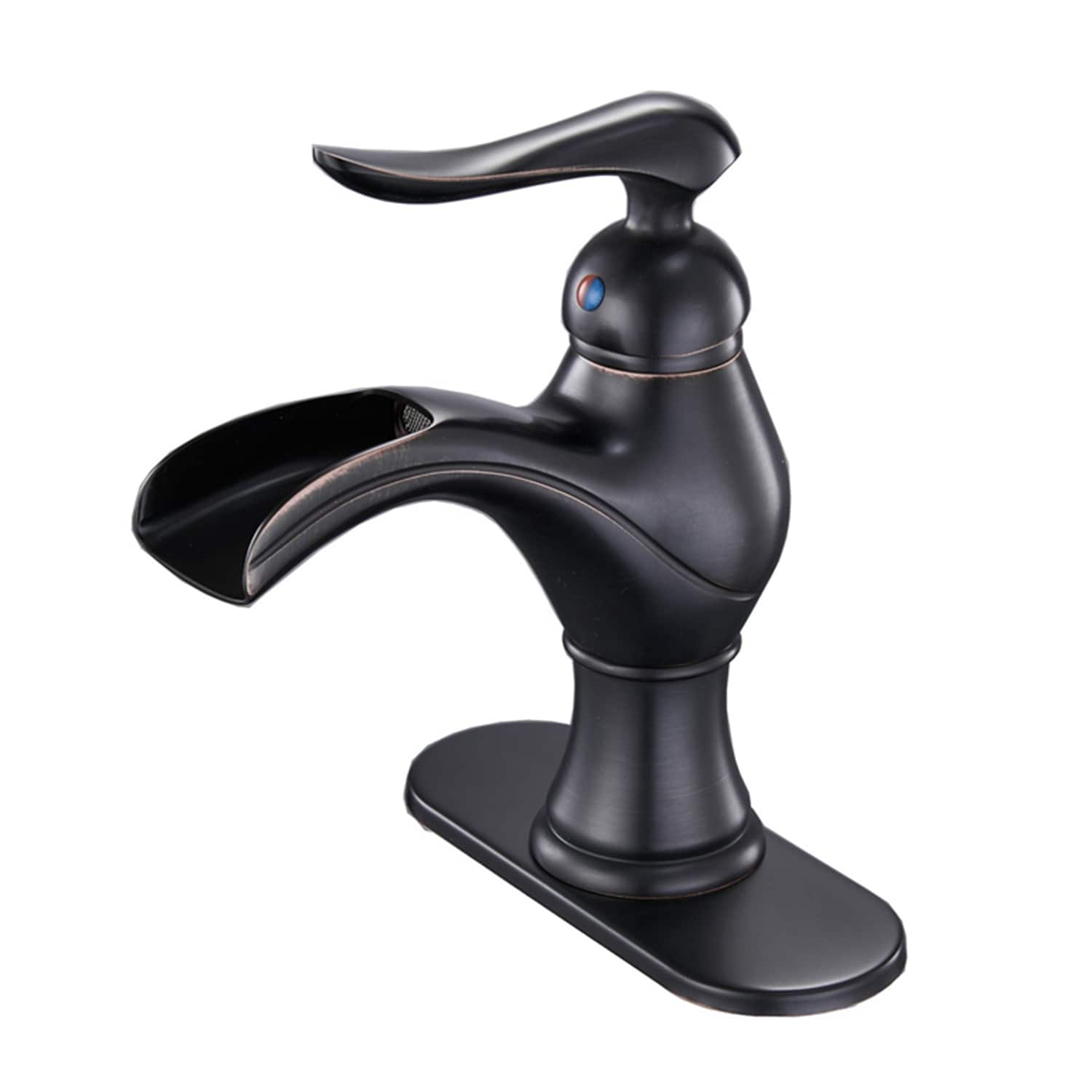 WELLFOR FOR HOME Bathroom Sink Faucets Oil Rubbed Bronze 1-handle ...