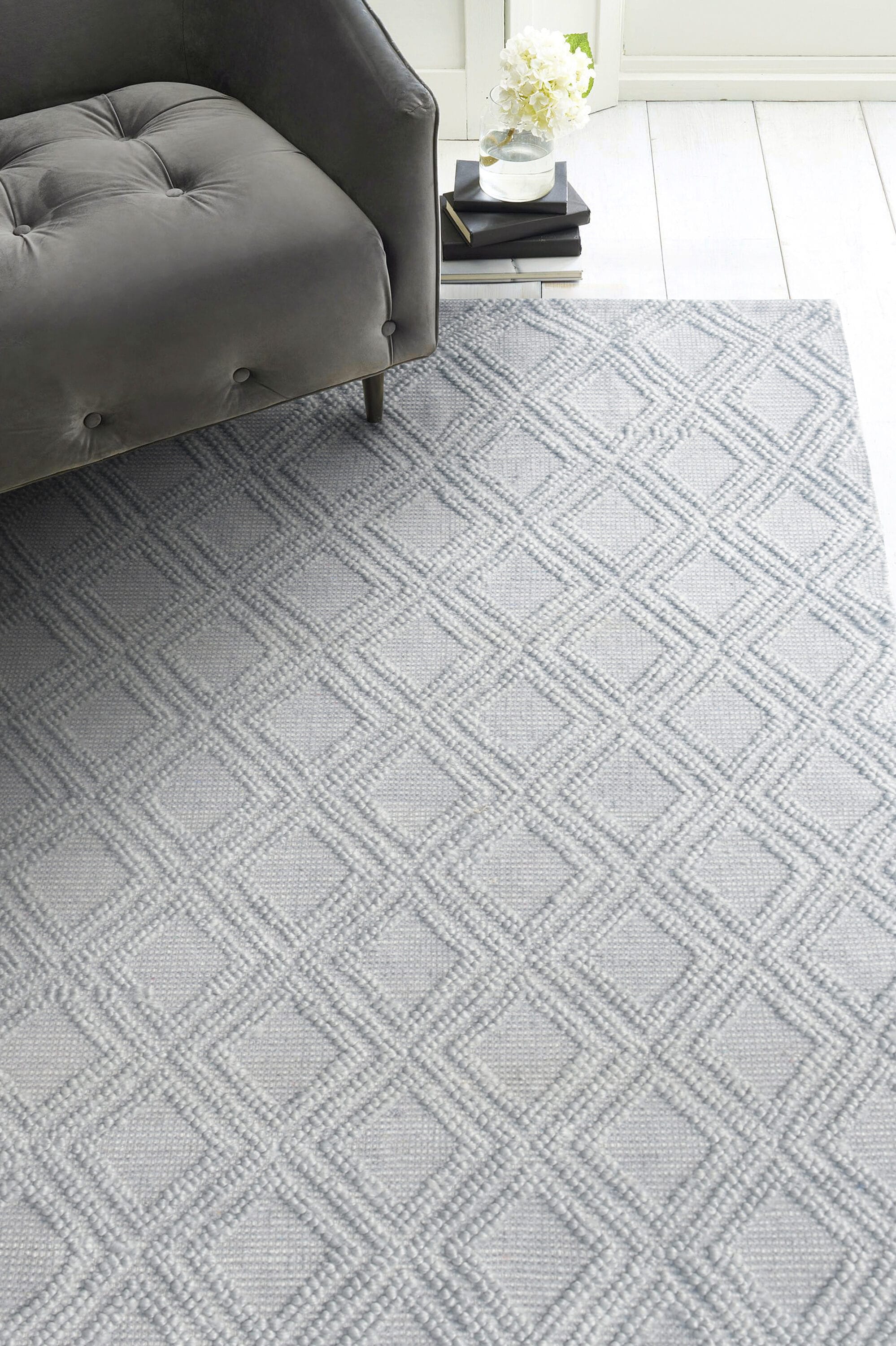 Everyday Woven EVE77218X11 8 x 11 (ft) Polyester Grey Rectangular Indoor Geometric Farmhouse/Cottage Area rug