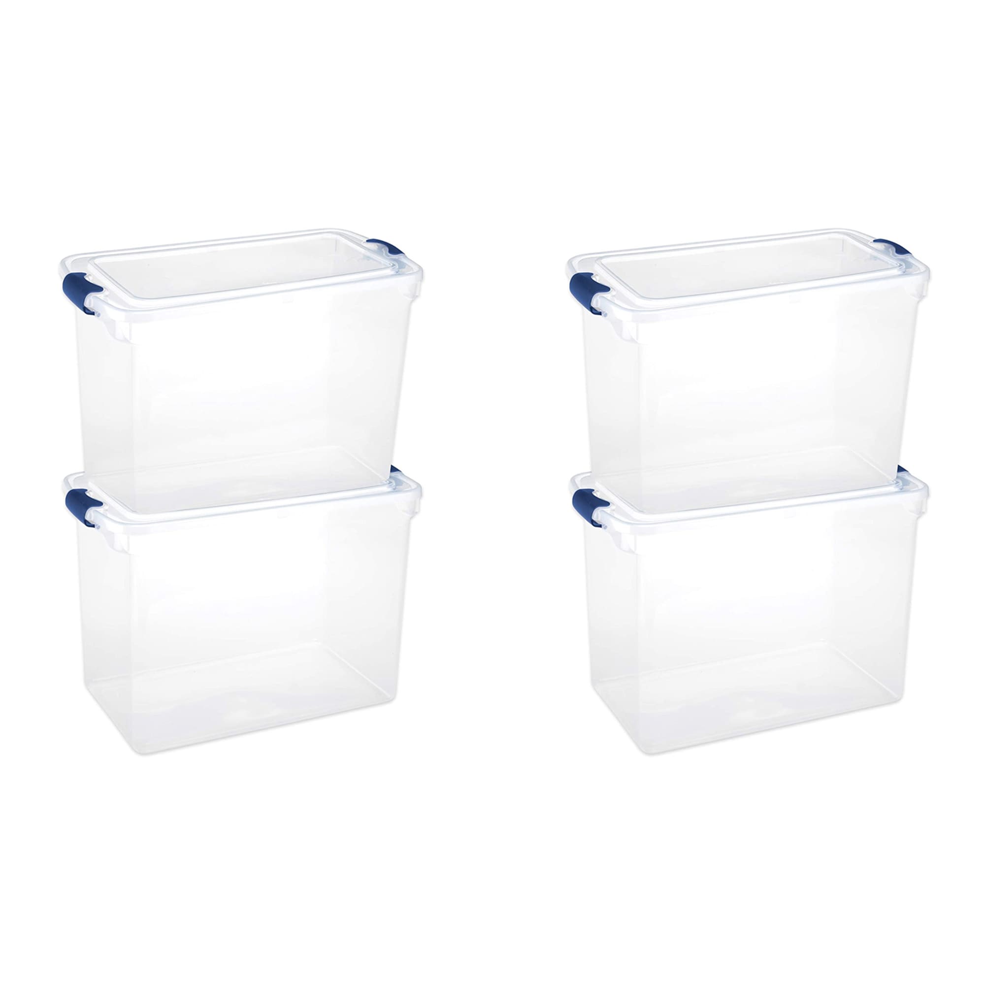 Homz 112 Quart Heavy Duty Clear Plastic Stackable Storage Containers, 6  Pack, 1 Piece - Kroger