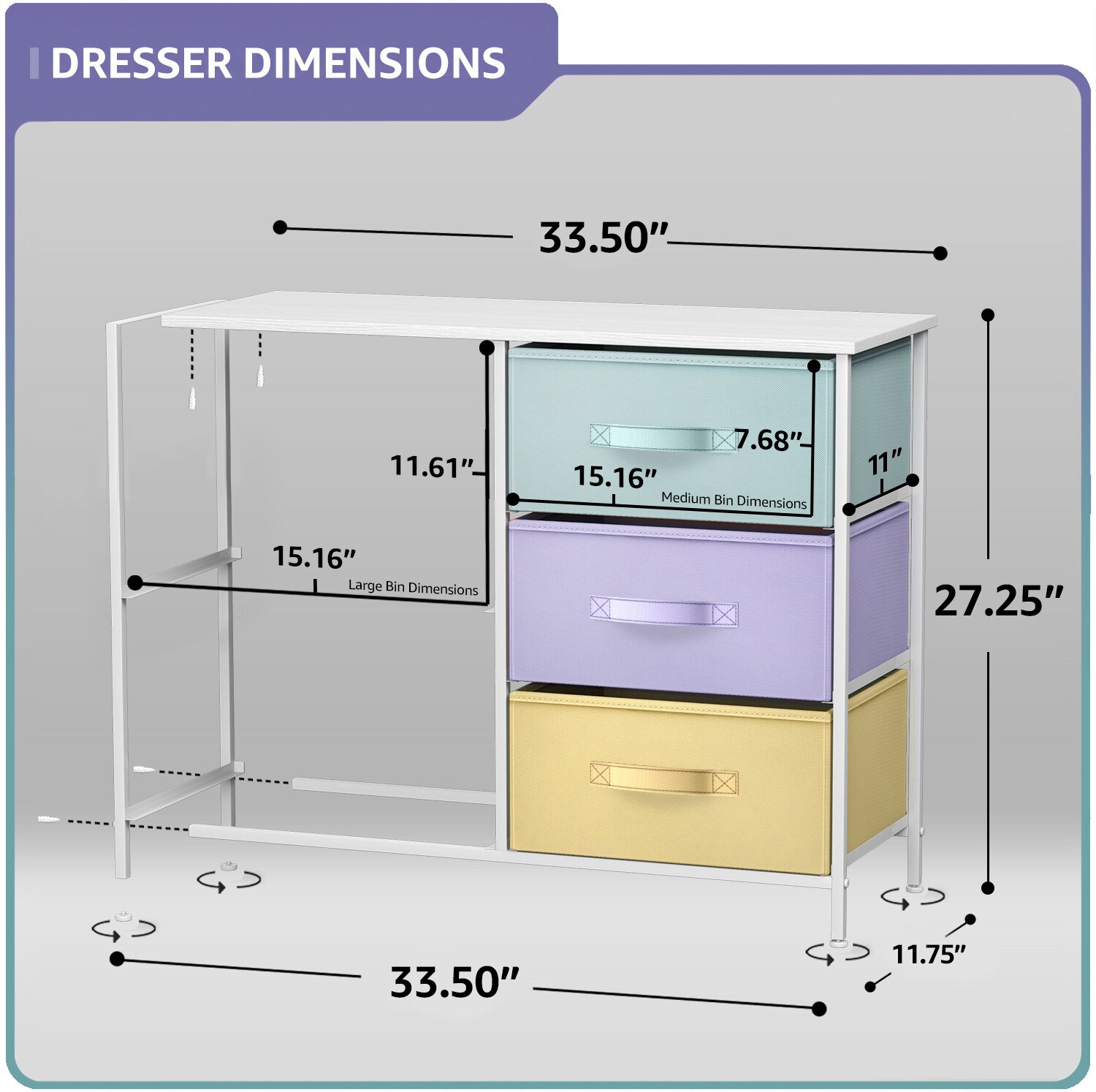 SORBUS 192405015847 dressers - View #3