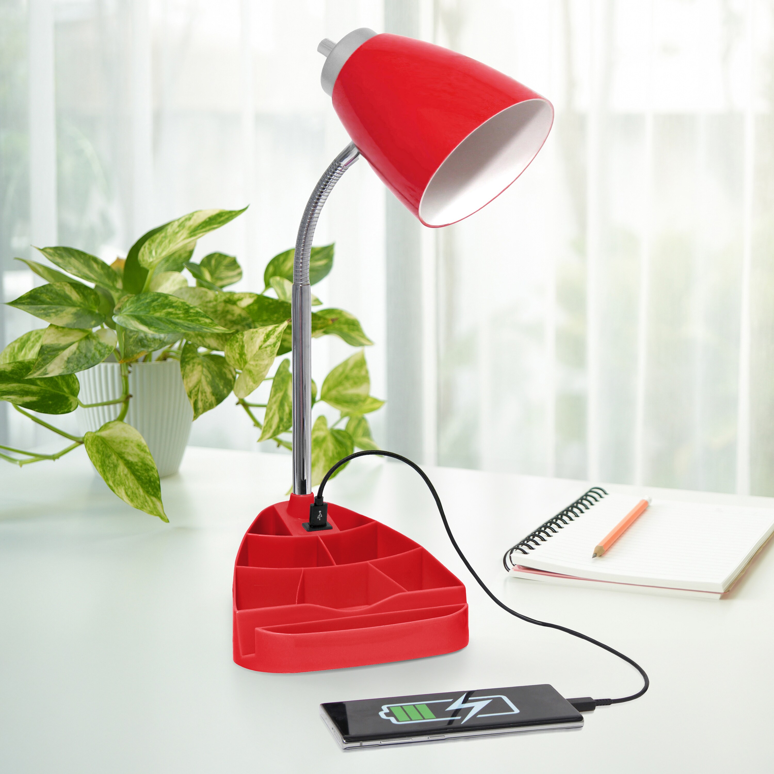 Simple Designs LD1093-RED Desk-Table-Lamps - View #4