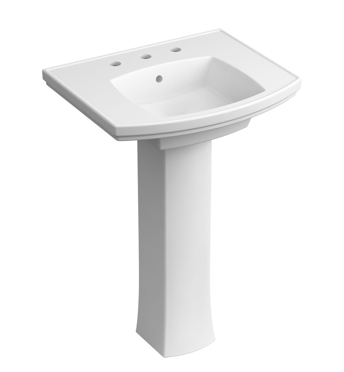 KOHLER Elliston Vitreous China White Pedestal Sink Top