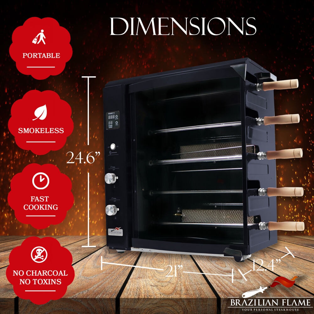 Brazilian Flame BG-05LX-BLACK Tabletop-Grills - View #3