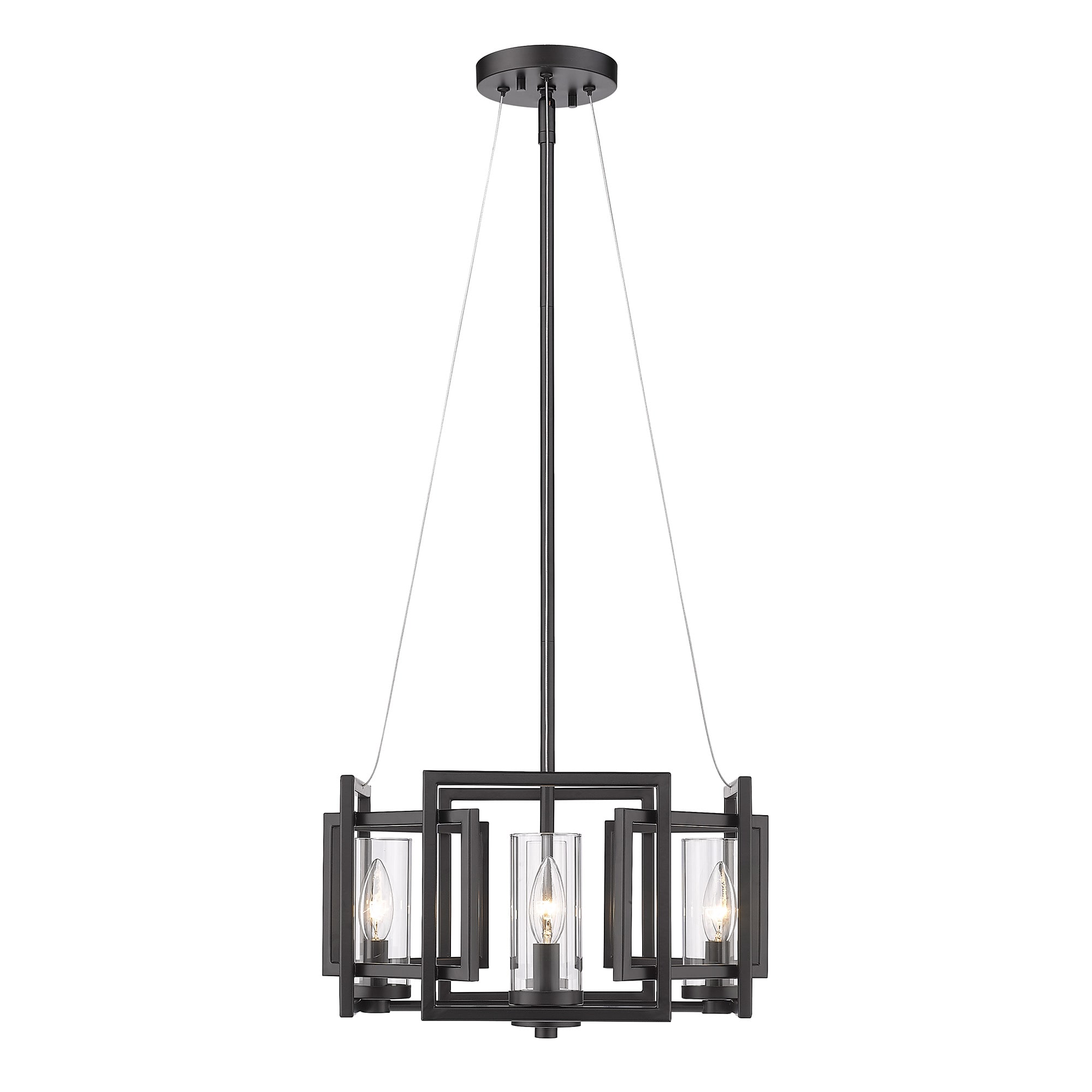 Golden Lighting 6068-4P BLK Pendant-Lights - View #2