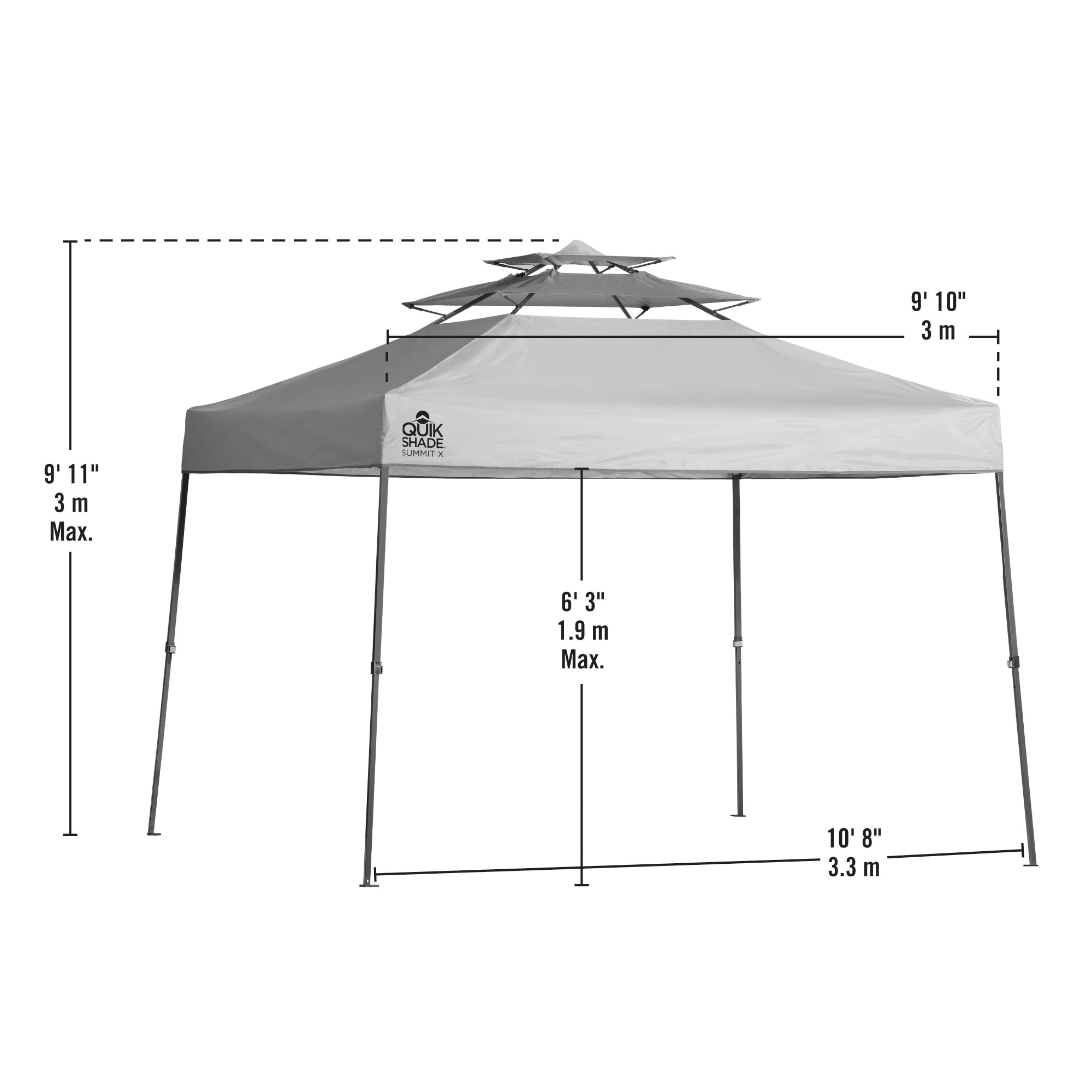 Quik Shade 10-ft x 10-ft Square Blue Pop-up Canopy in the Canopies ...