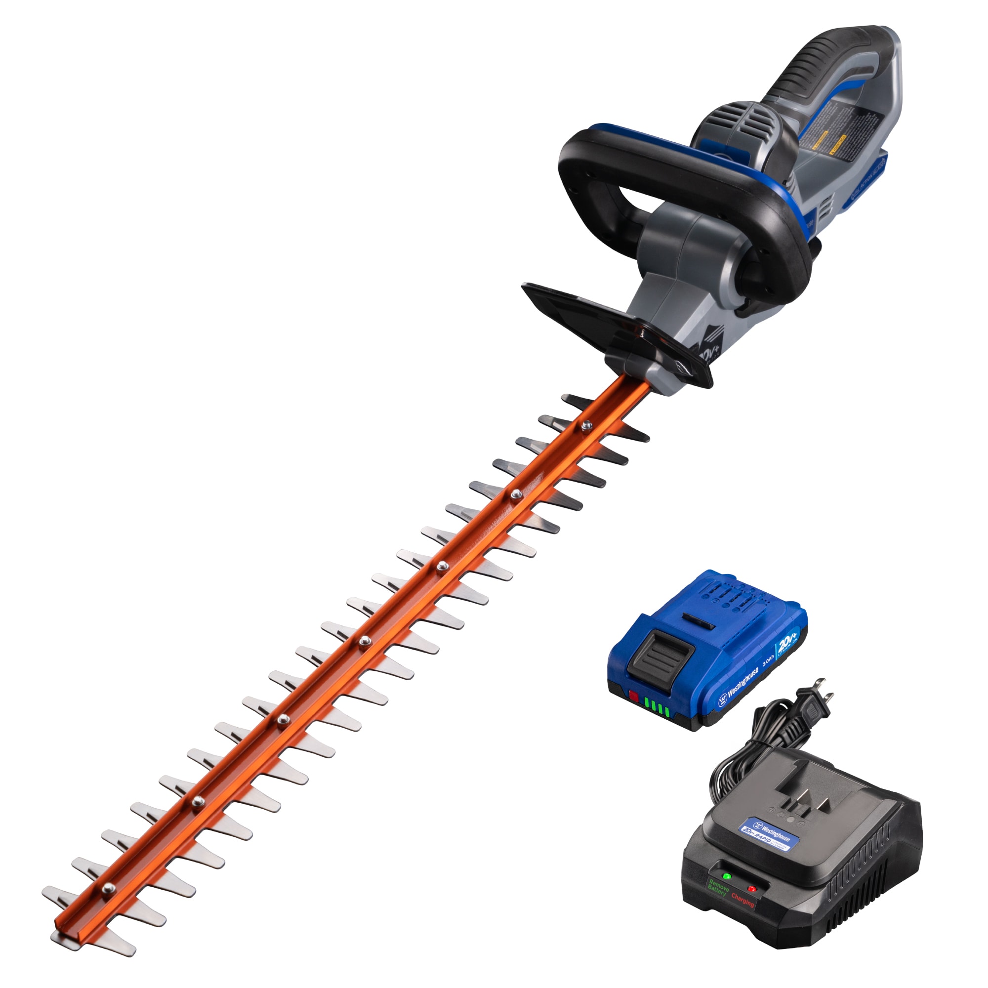 Westinghouse 2HT2AH2BC 20V+ 20-volt Max 24-in Dual Cordless Electric Hedge Trimmer 2 Ah (Battery & Charger Included)