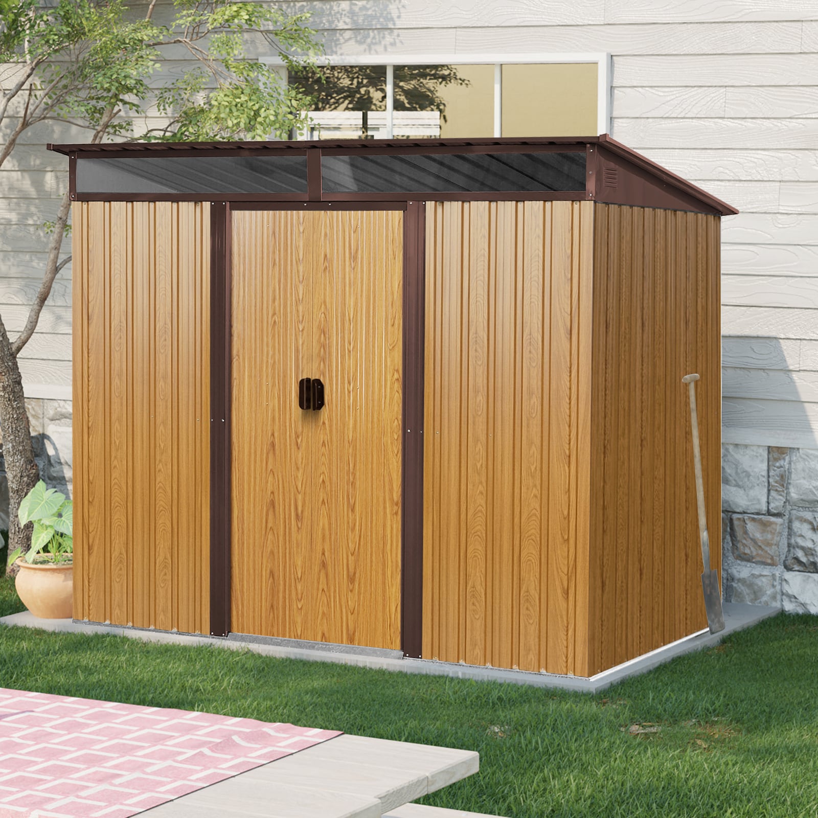 ToolCat BZ-3-145-SN 8.1-ft x 6.1-ft Galvanized steel Storage Shed