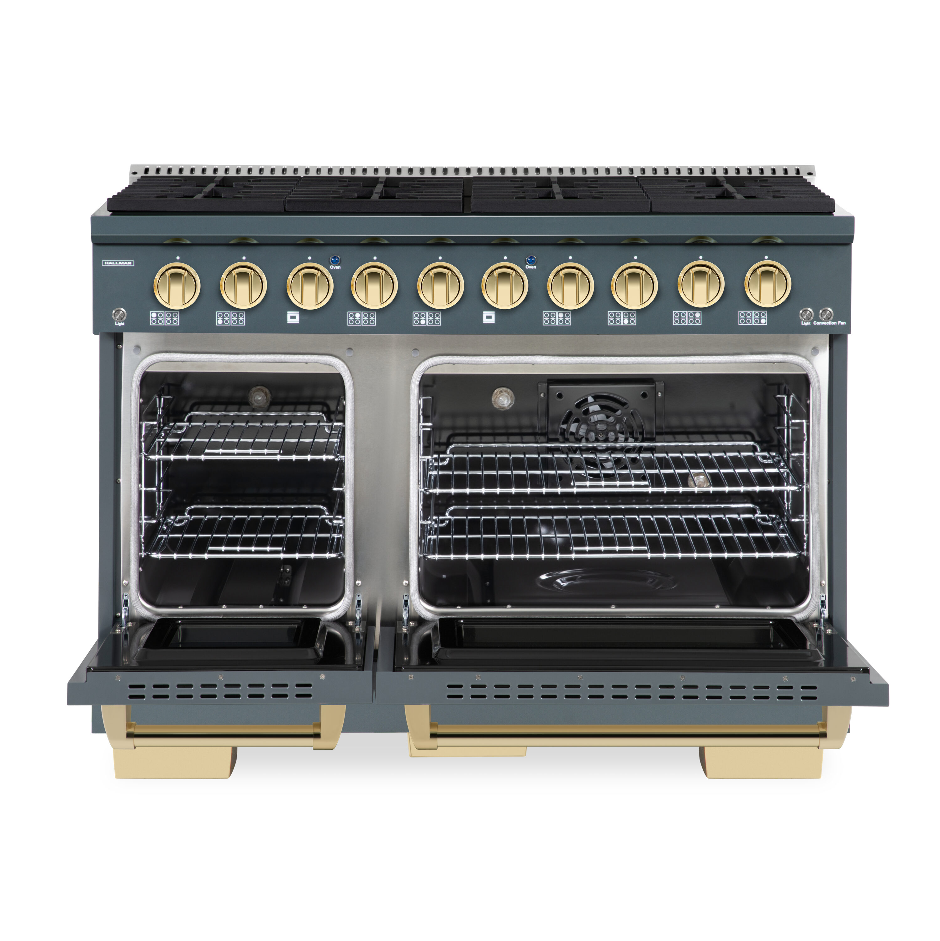 Hallman 48-in 8 Burners 4.5-cu ft / 2.5-cu ft Convection Freestanding ...