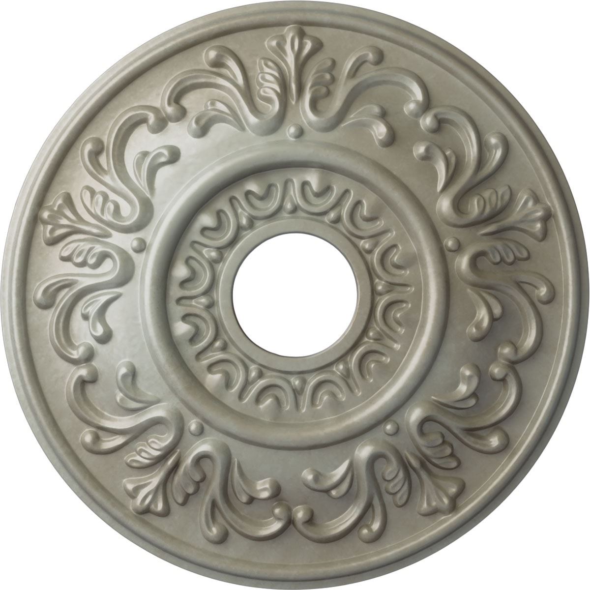 Ekena Millwork CM18VLFLS Valletta 18-in W x 18-in L Painted Flash Gold Polyurethane Whole Ceiling Medallion