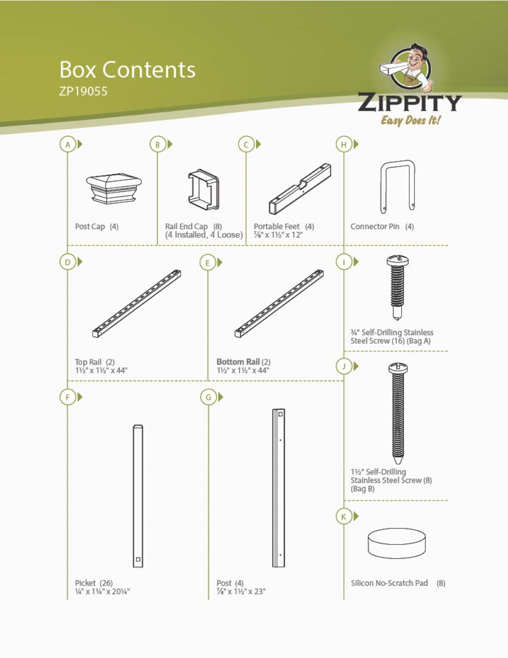 Zippity Outdoor Products ZP19055 Vinyl-Fence-Panels - View #14