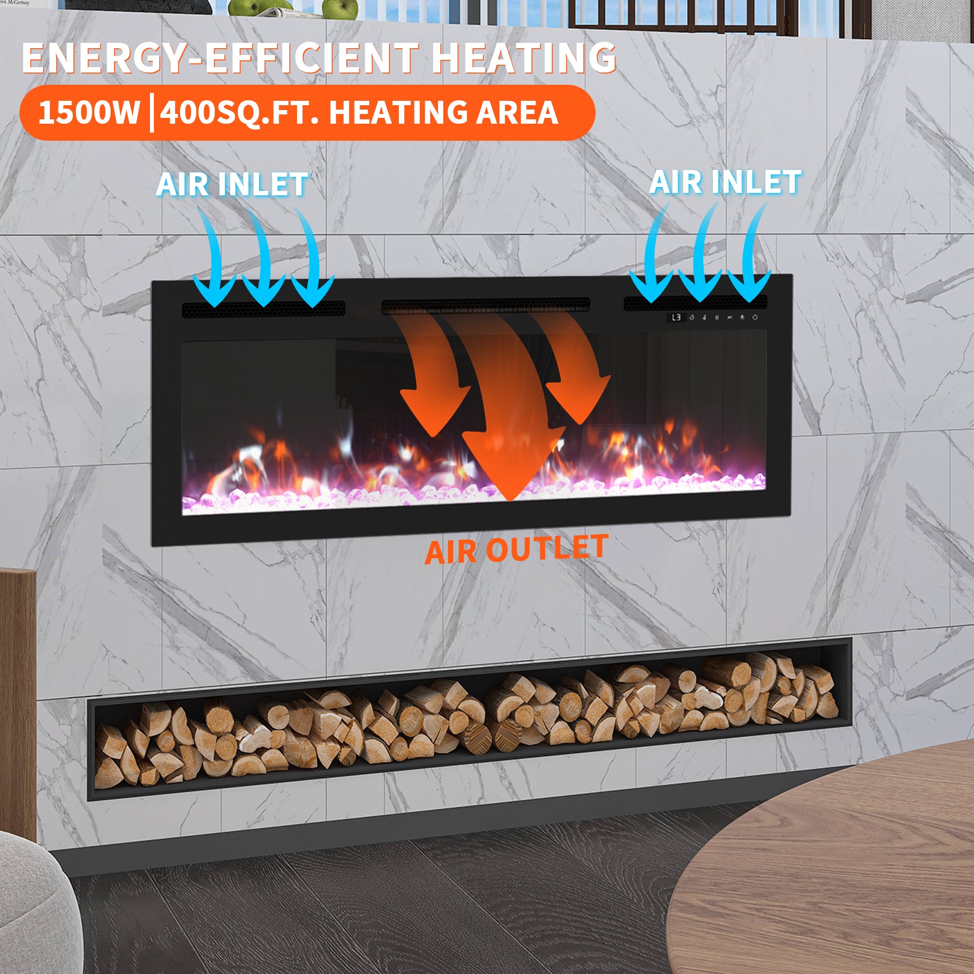 Mondawe MO-ZHX-36-058 Electric-Fireplaces - View #4