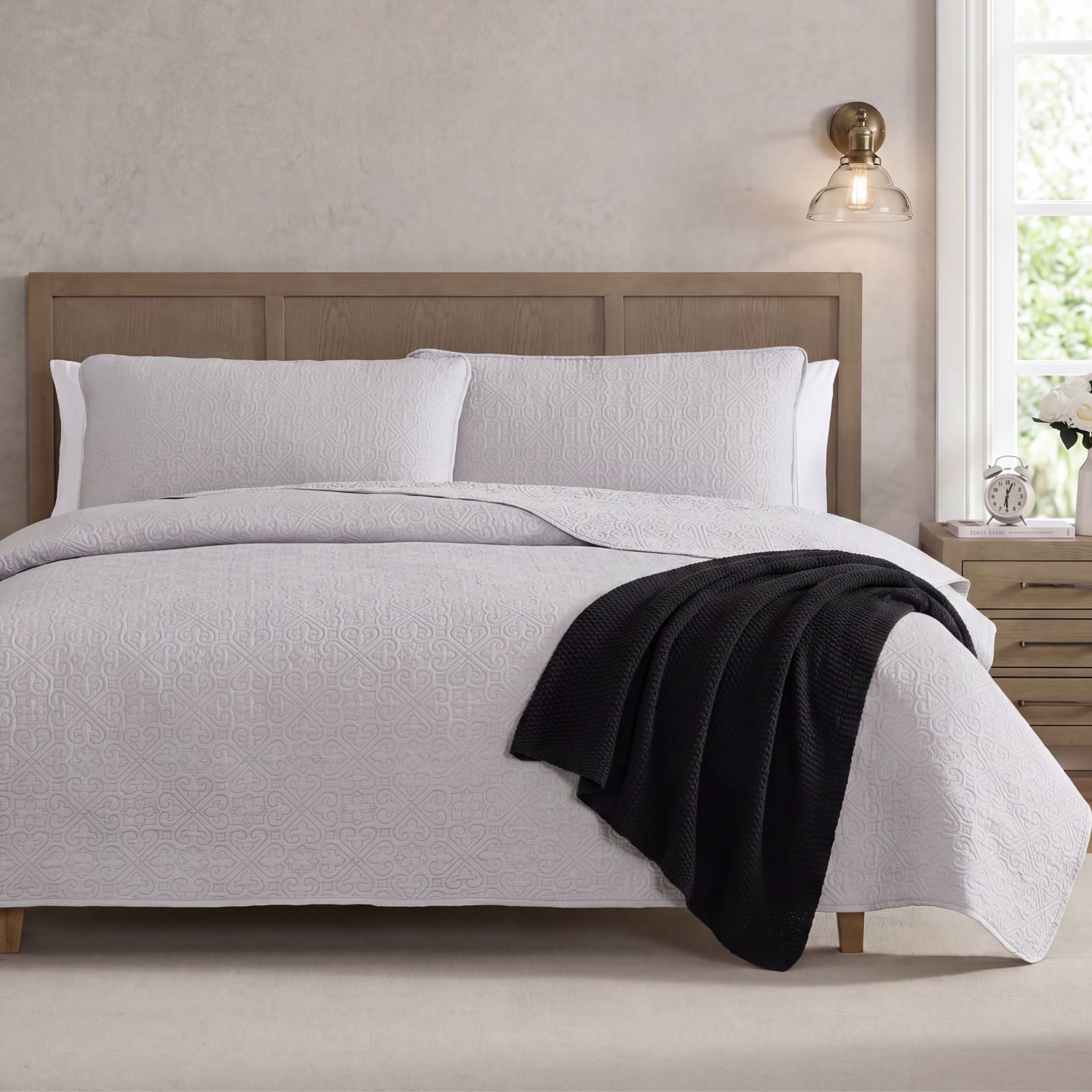 HLC -  Lorenzo - 3 Piece Full Queen Size Quilt Set - Lightweight Queen Bedspread Coverlet Set - F...