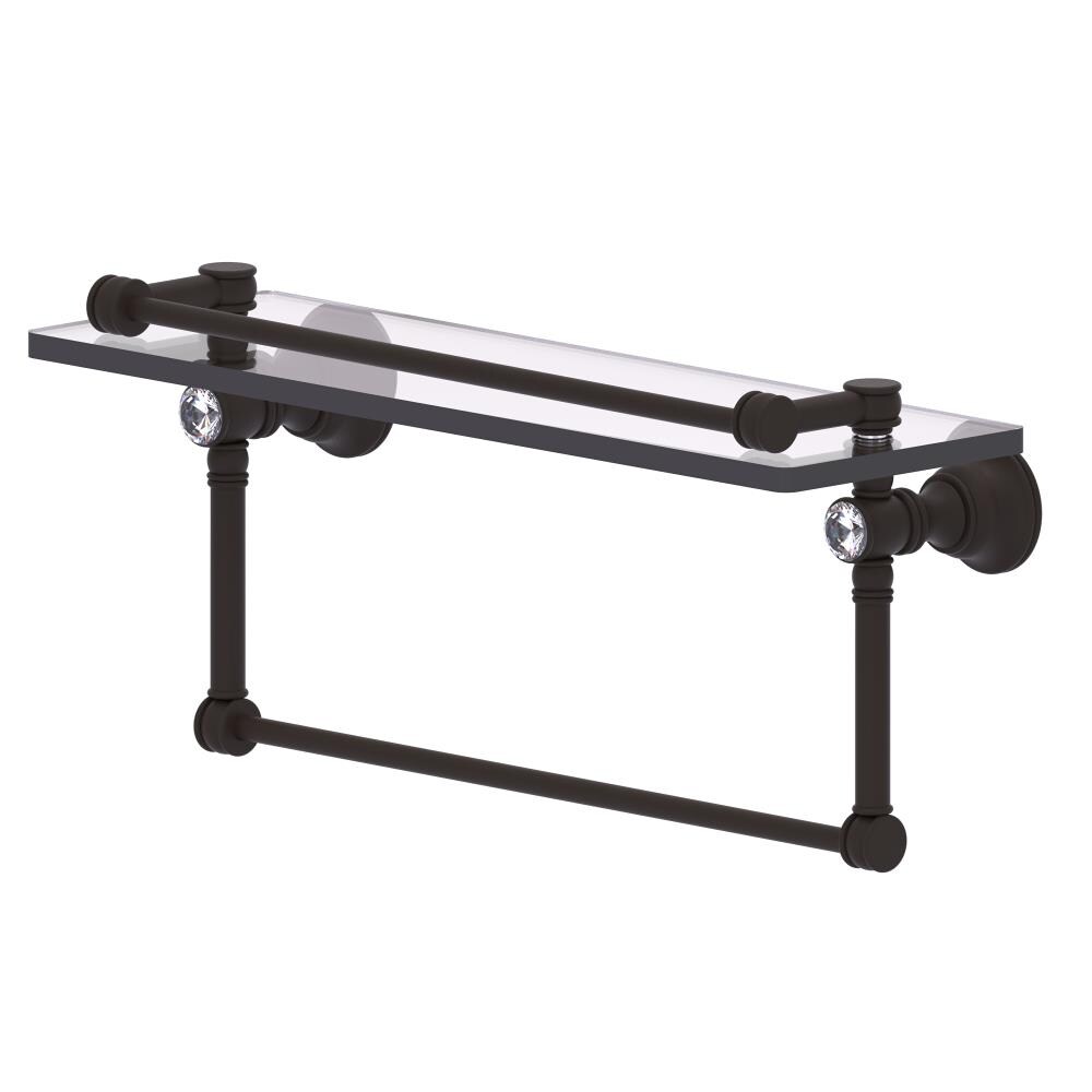 Allied Brass CC-1-16-TB-GAL-ORB Carolina Crystal Oil Rubbed Bronze Wall mount Bathroom Shelf ( 16-in x 7.4-in x 5-in )