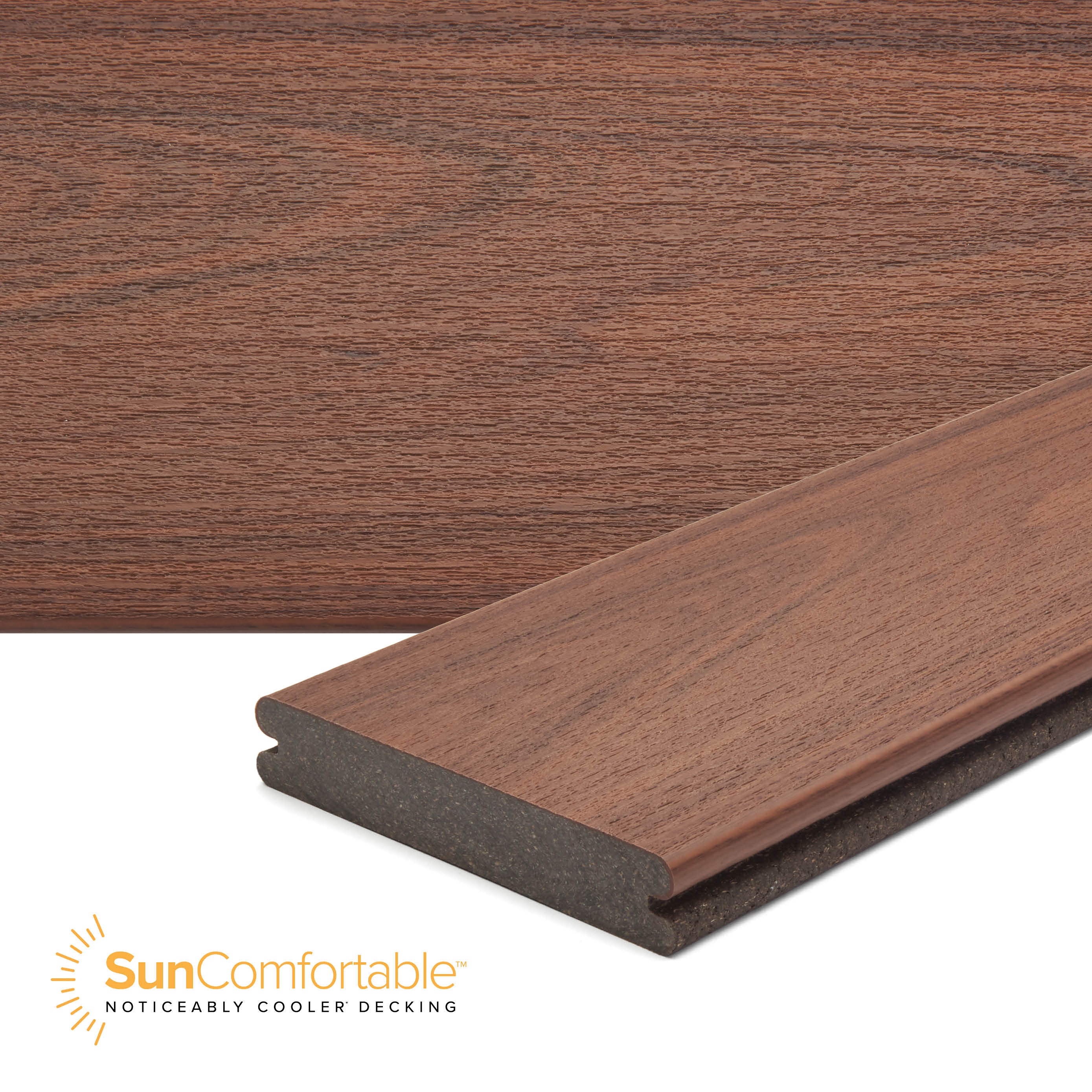 Trex HT010616TLG01 Transcend Lineage 1-in x 6-in x 16-ft Hatteras Grooved Composite Deck board