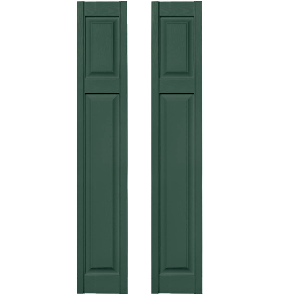 Vantage V4712167028 12-in W x 66.75-in H Forest Green Raised panel Exterior Shutters ( 1 -Pack )