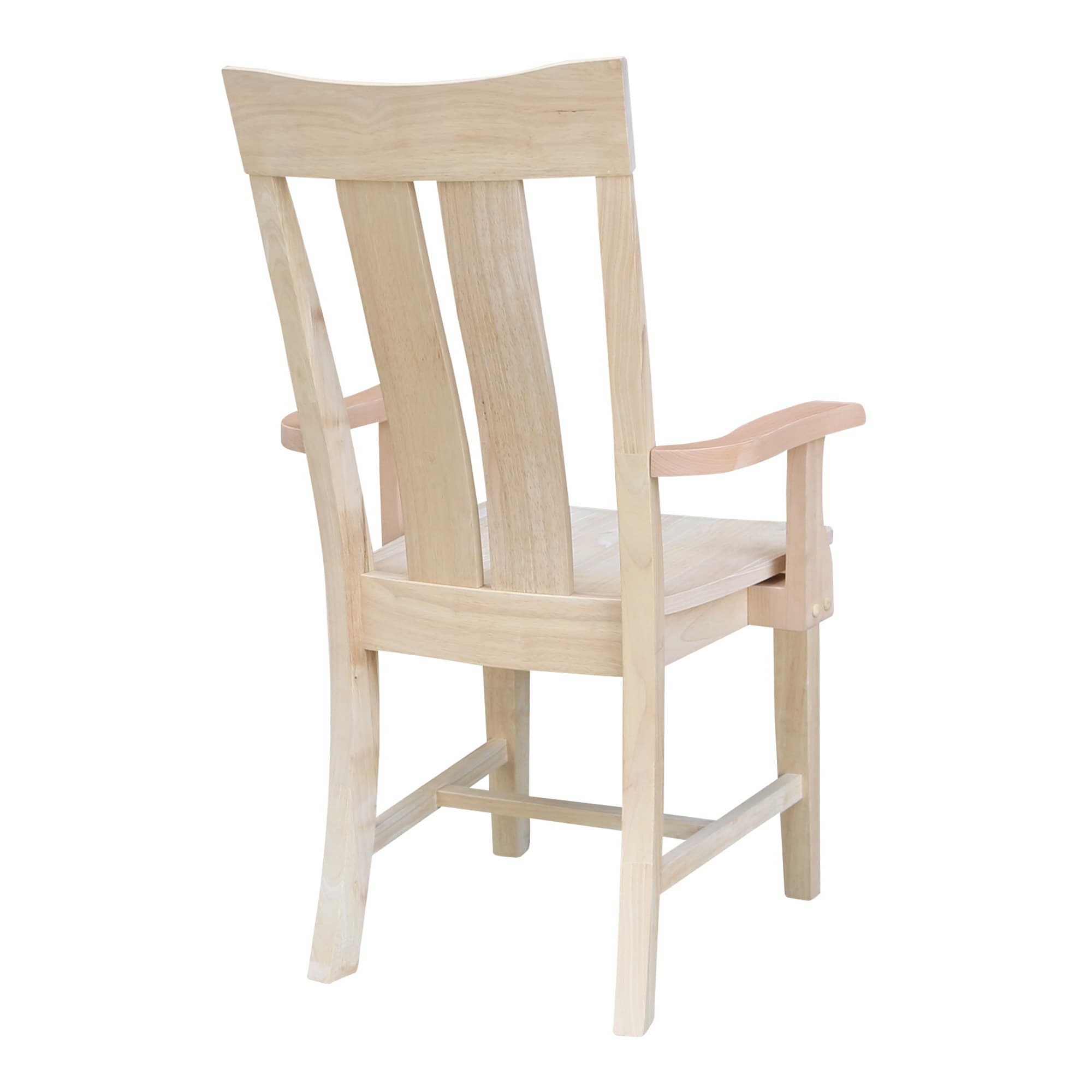 Eco-Friendly Beige Parawood Traditional Arm Chair