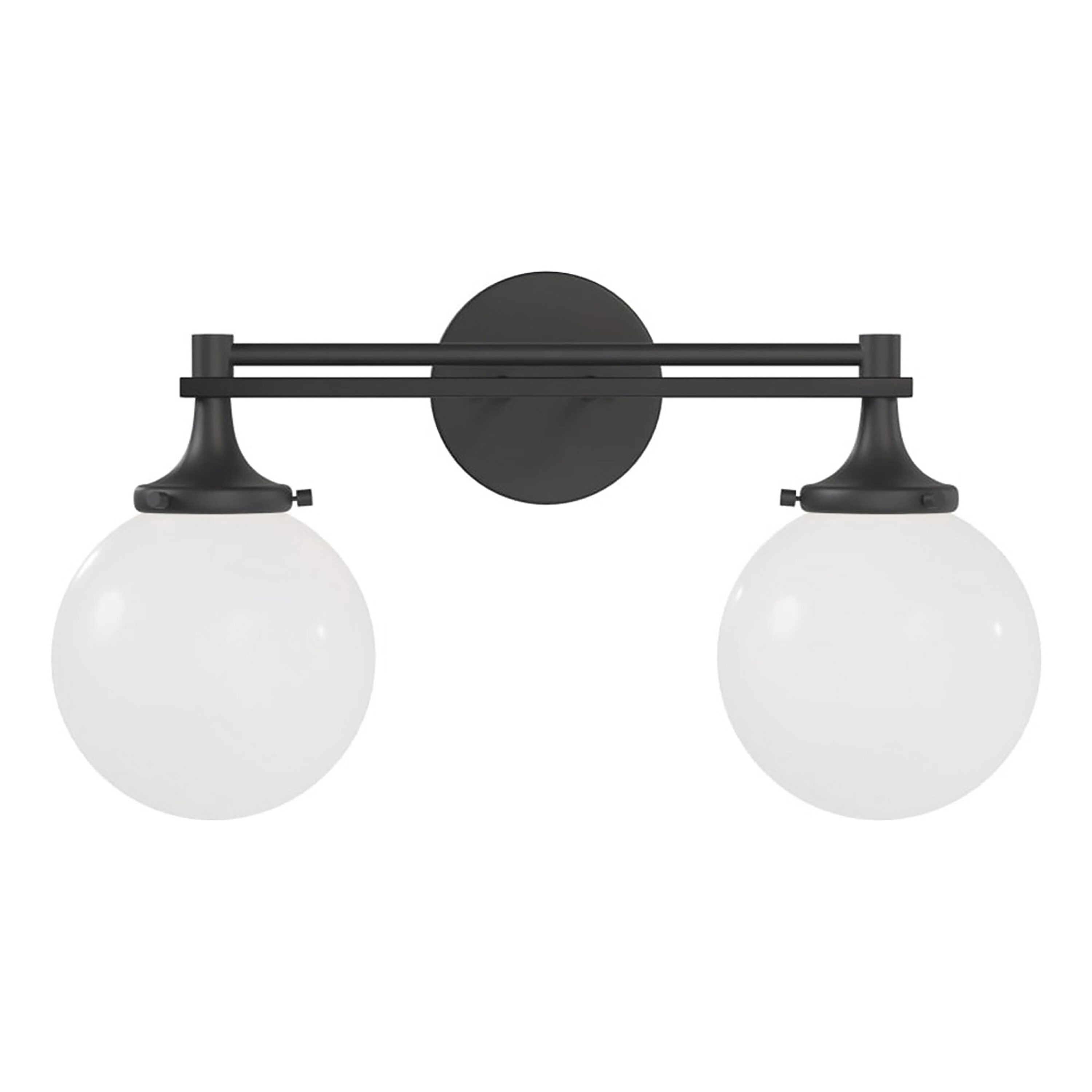 Signature Hardware 482680 Alfaro 20-in 2-Light Matte Black Modern/Contemporary Vanity Light