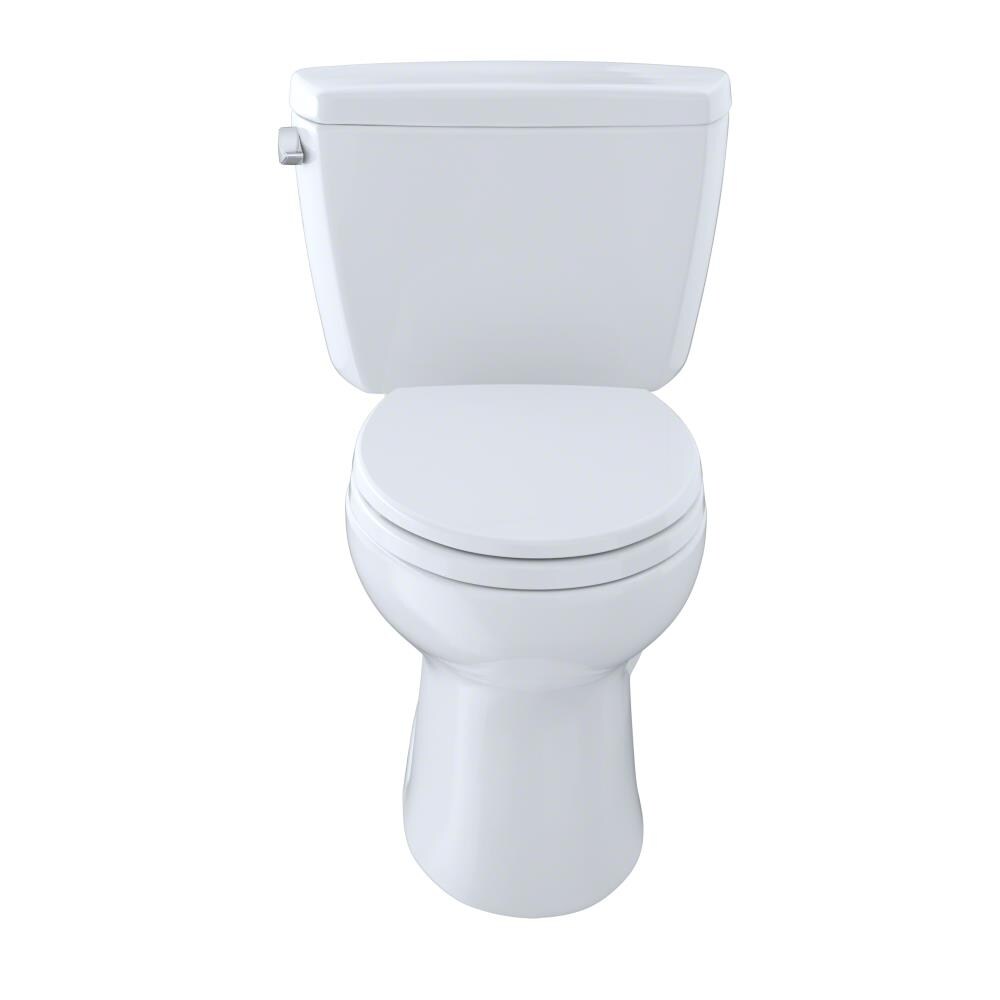 TOTO Drake Cotton White Elongated Chair Height 2-Piece Toilet 12