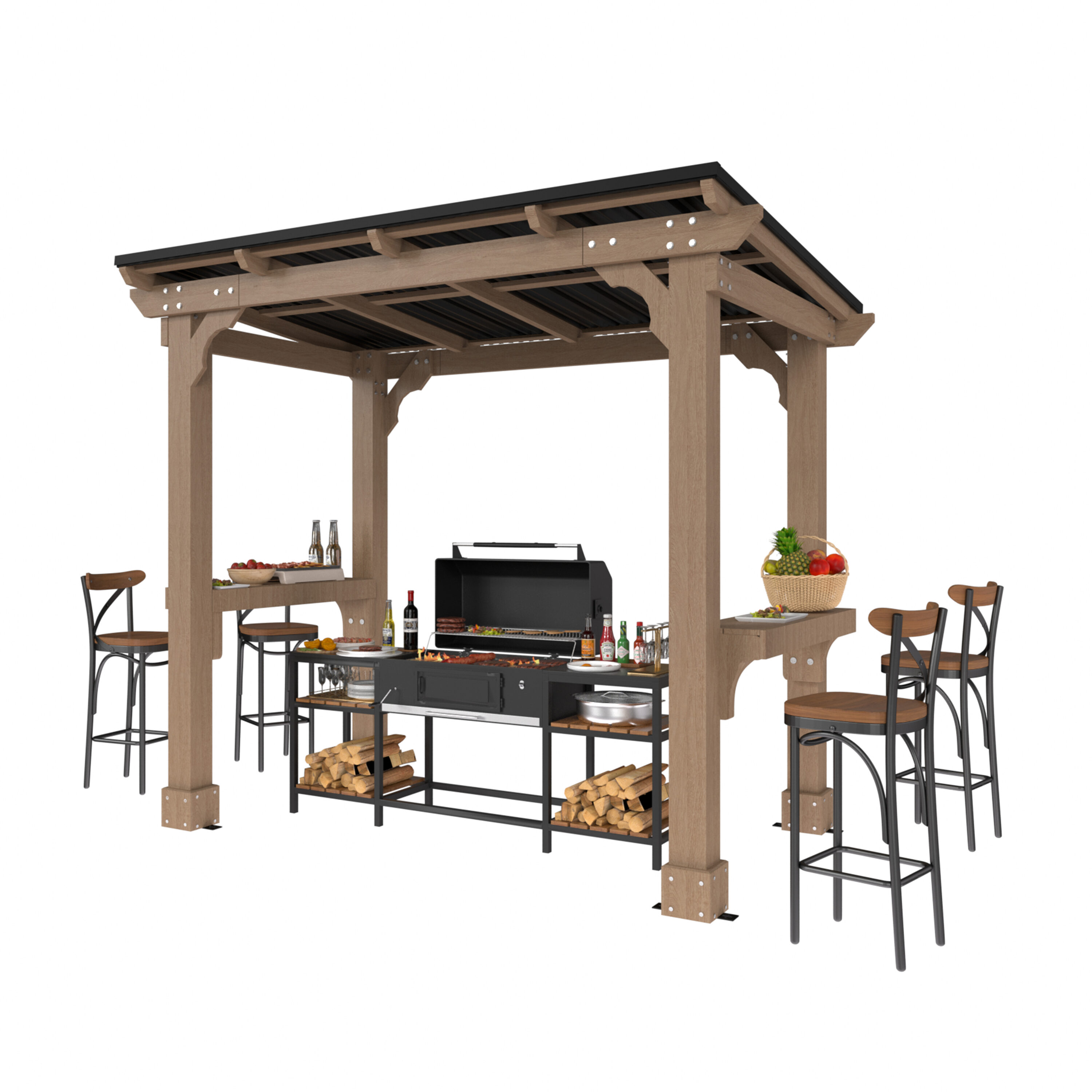 VEIKOUS PG0201-58-G Wood-Resin-Gazebos - View #13