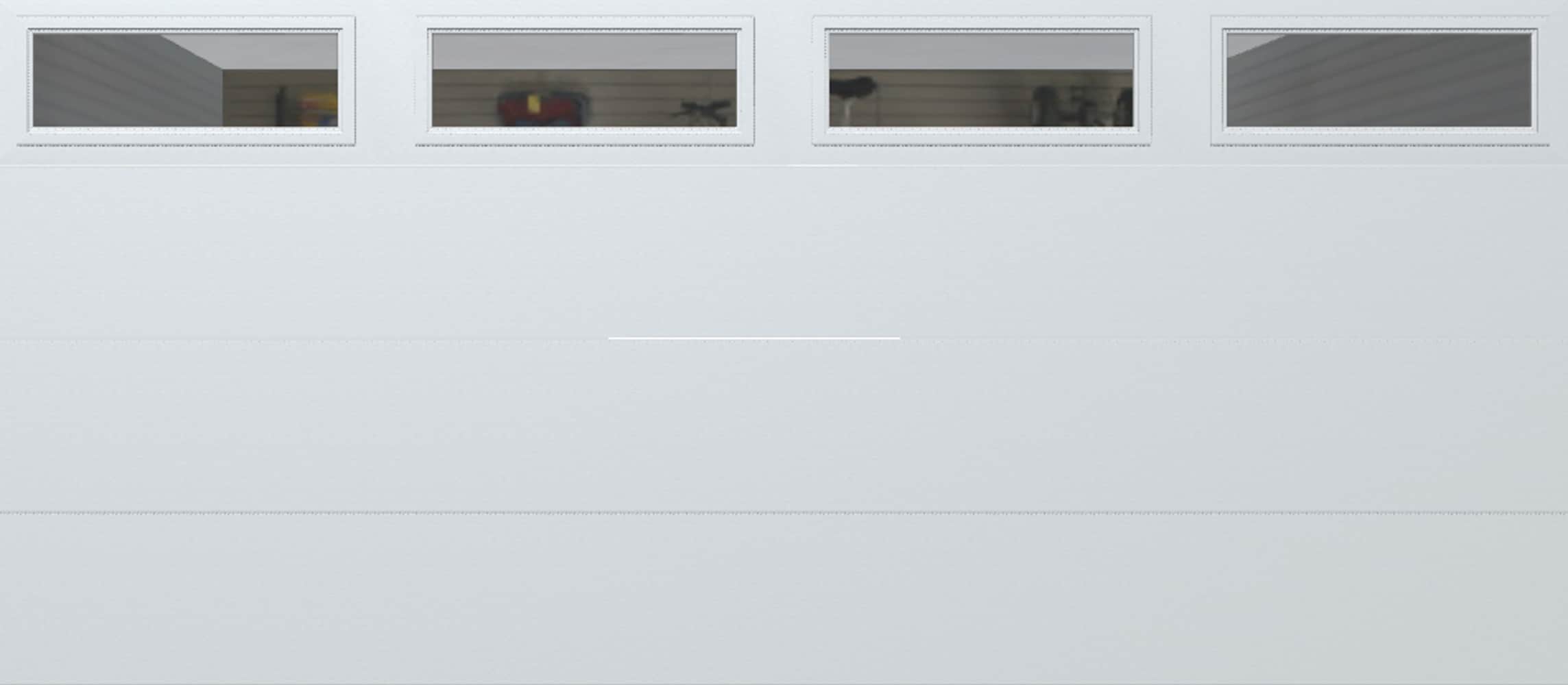 Wayne Dalton WD8300FWC167 Classic Steel Model 8300 16-ft x 7-ft Insulated White Double Garage Door with Windows