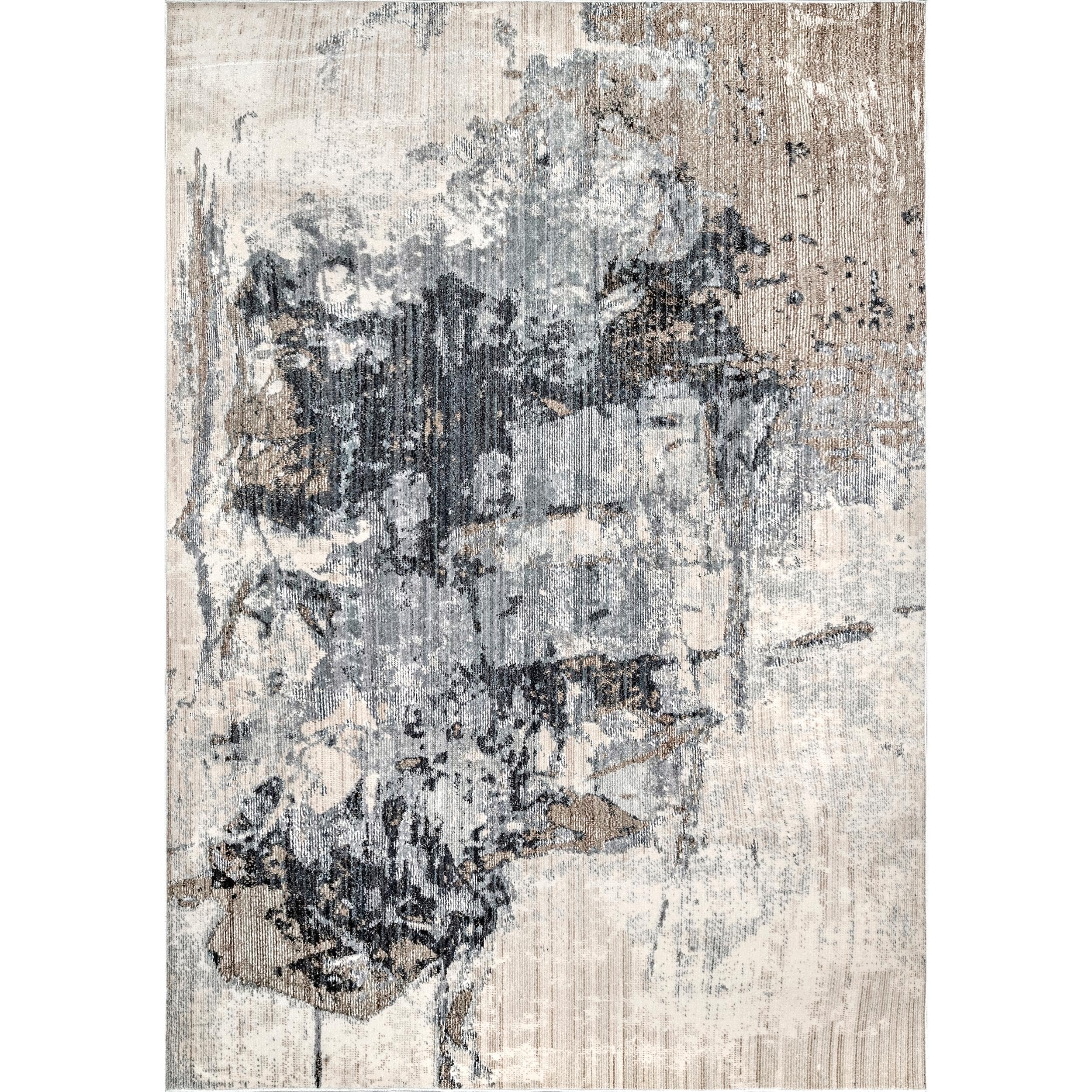 nuLOOM MELA06B-R606 Rivera 6 x 6 (ft) Loomed Polyester Gray Round Indoor Abstract Area rug