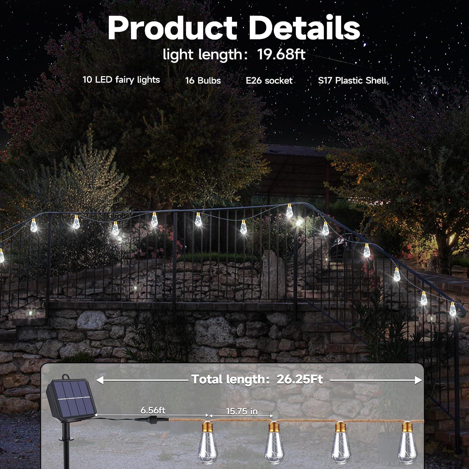 Segrass SGMY1-B0DSZV45P9 Patio-String-Lights - View #3