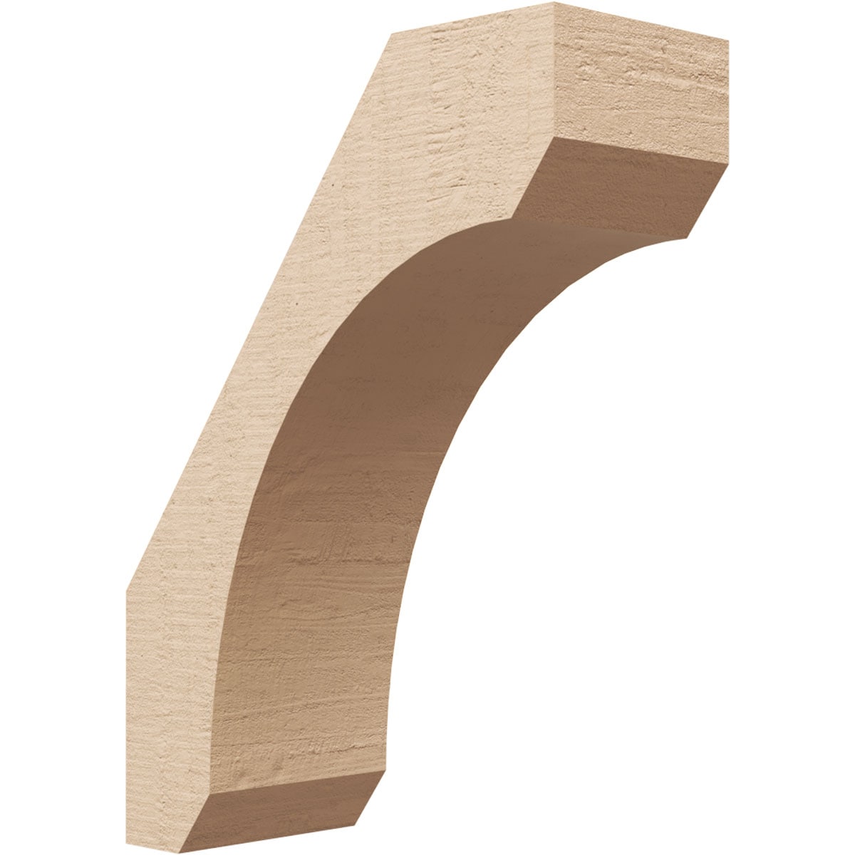 Ekena Millwork BRCUR05X12X16LECRCPR 5-in x 16-in x 12-in Primed Urethane Legacy Rough Cedar Woodgrain TimberThane KneeBrace