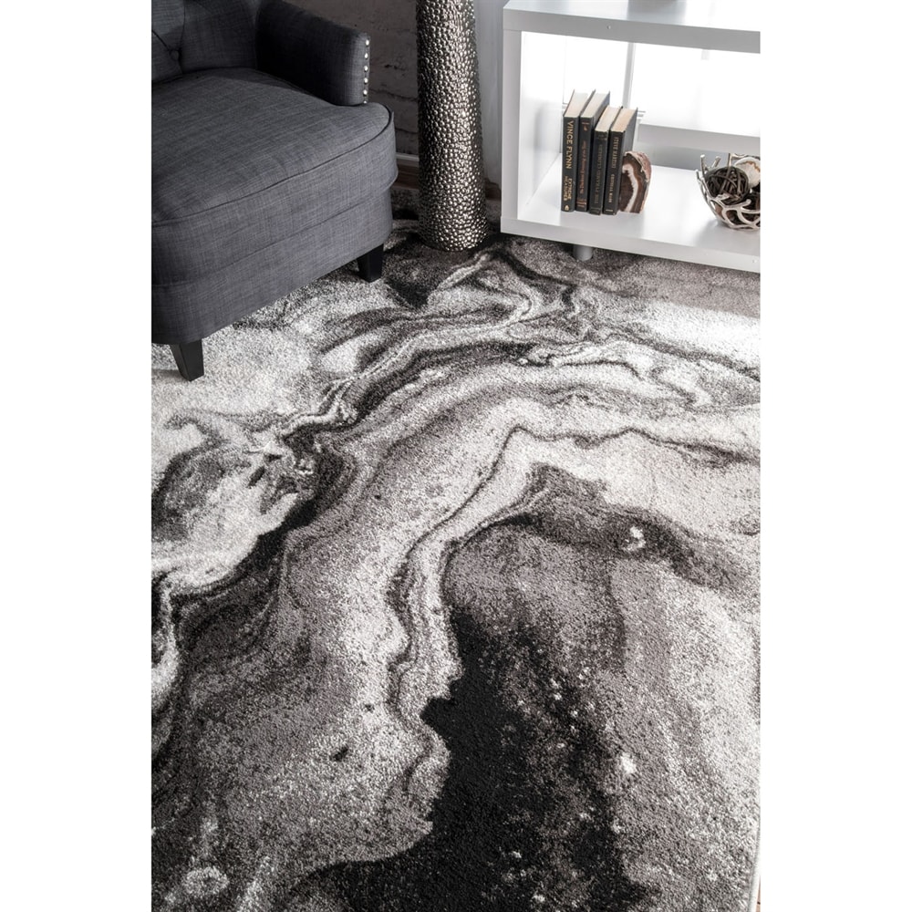 nuLOOM Remona 8 X 10 (ft) Gray Indoor Abstract Area Rug in the Rugs ...