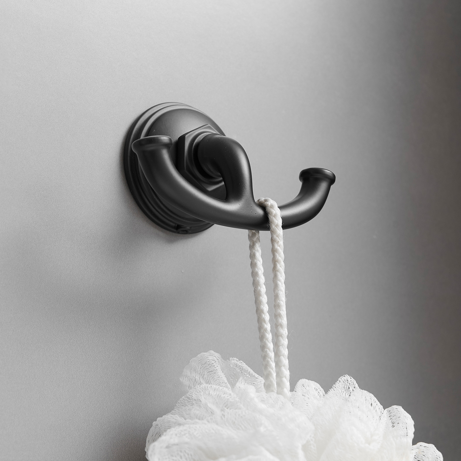 Matte Black 4-Piece Metal Bathroom Hardware Set