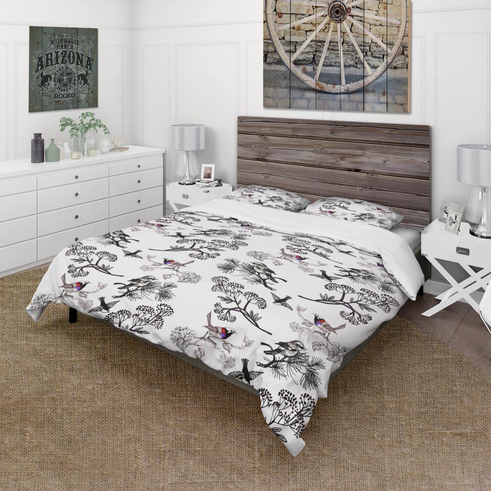 Designart BED17546-K 3 -Piece White King Duvet cover Set