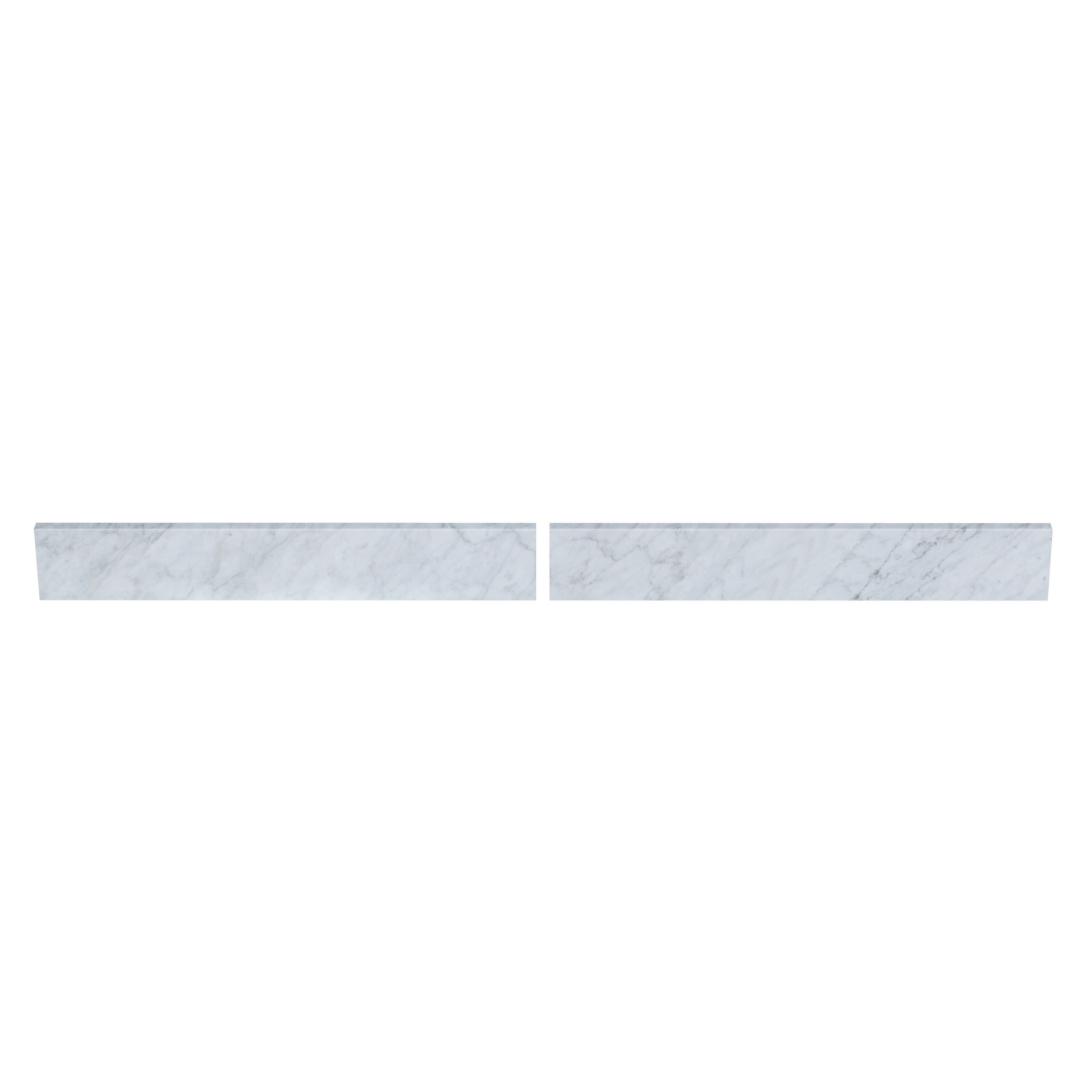 TJAmerican TJ61-40BS300 (2-Pieces of 30.5 in.) 4-in H x 61-in L White Carrara Natural marble Bathroom Backsplash