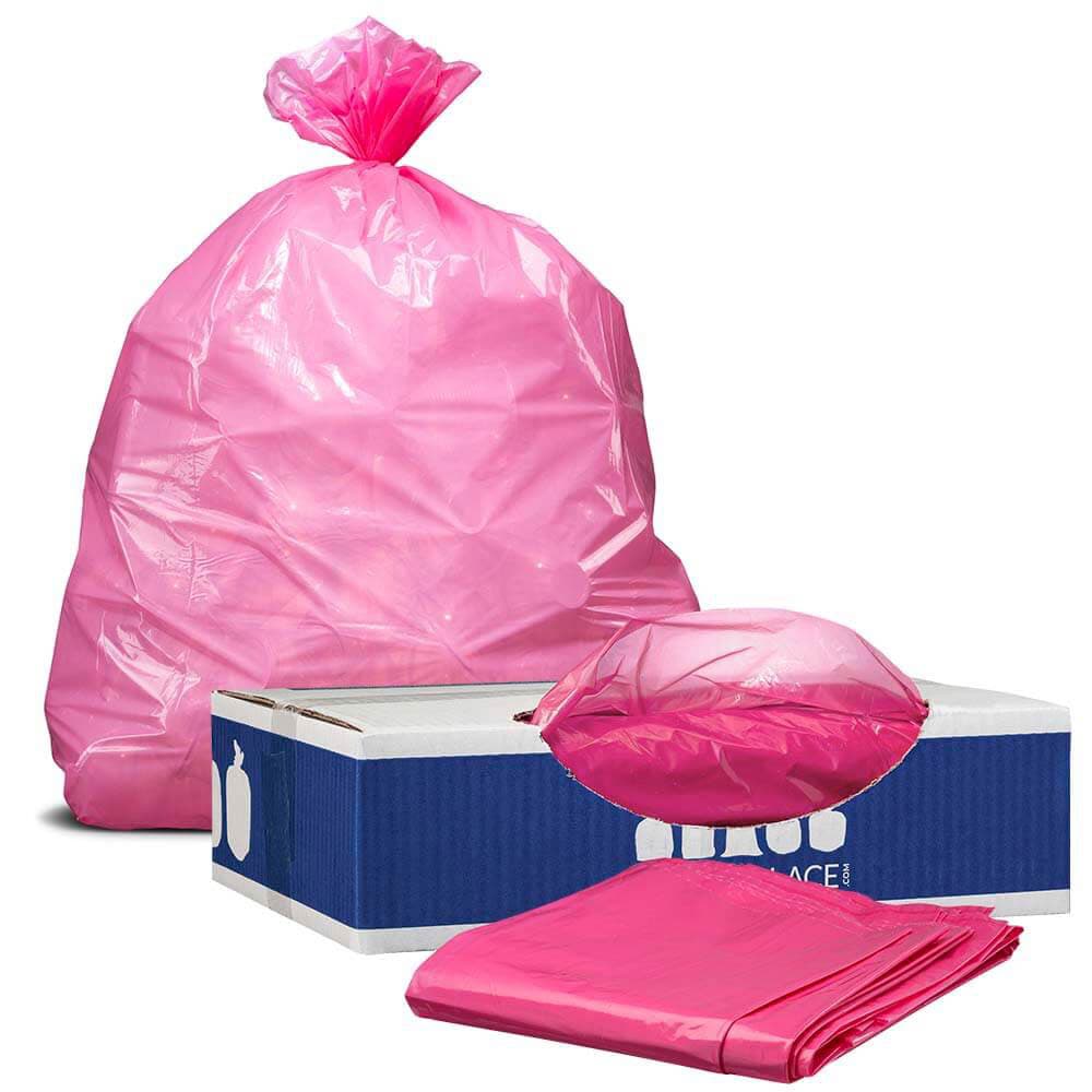 Pink Trash Bags at